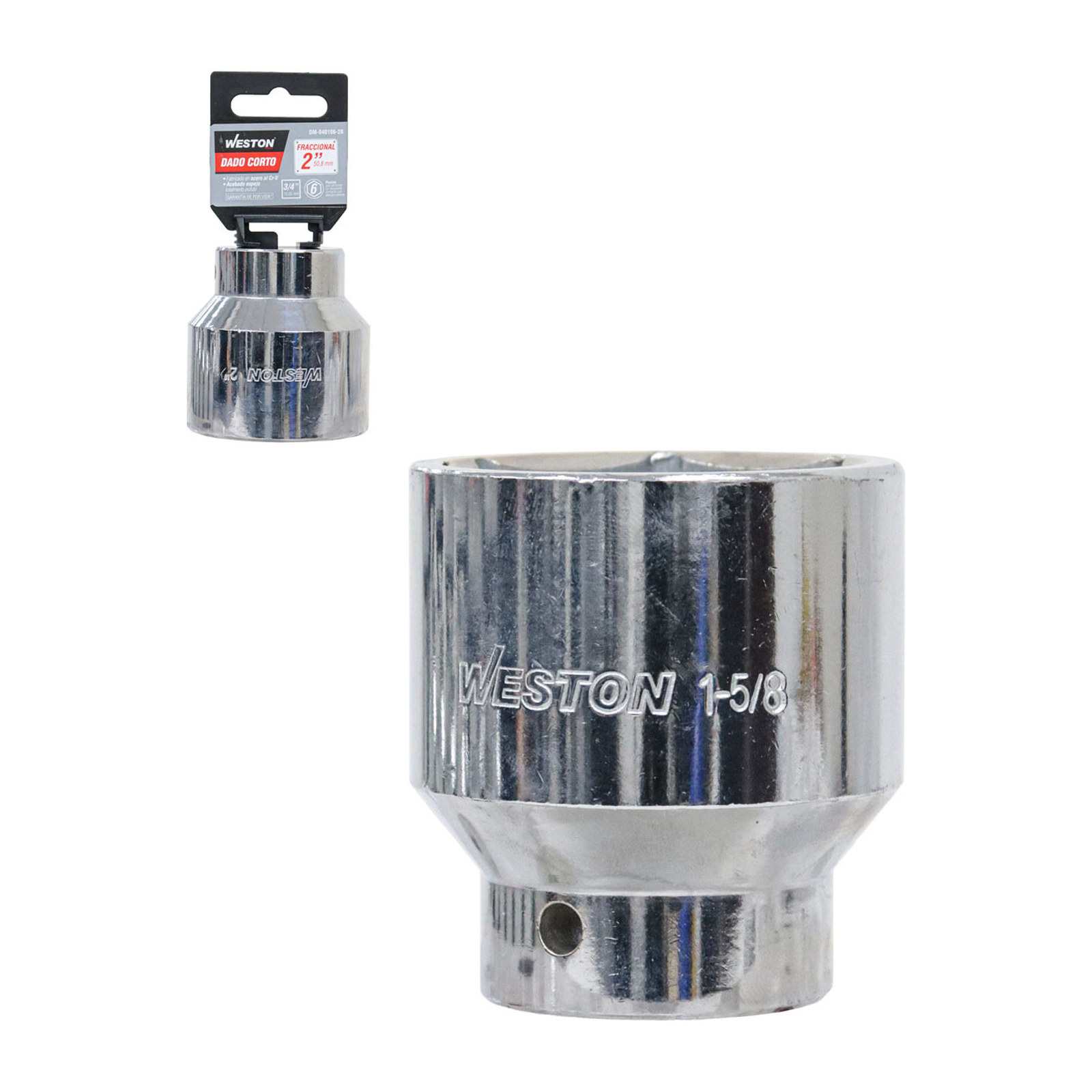 Dado Corto Cuadro 3/4" 6 Puntas 2" Weston