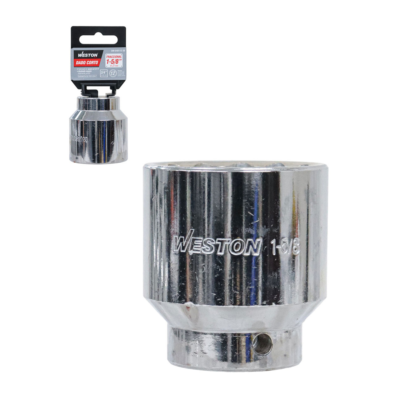 Dado Corto Cuadro 3/4" 12 Puntas 1-5/8" Weston