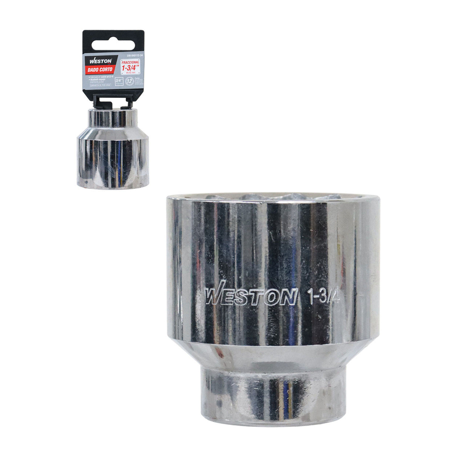 Dado Corto Cuadro 3/4" 12 Puntas 1-3/4" Weston