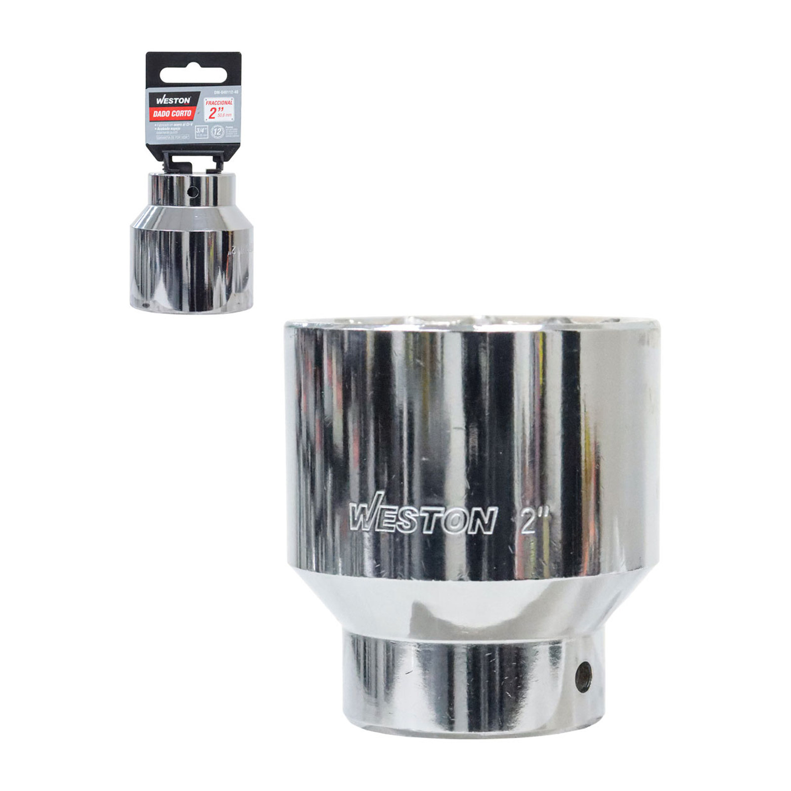 Dado Corto Cuadro 3/4" 12 Puntas 2" Weston