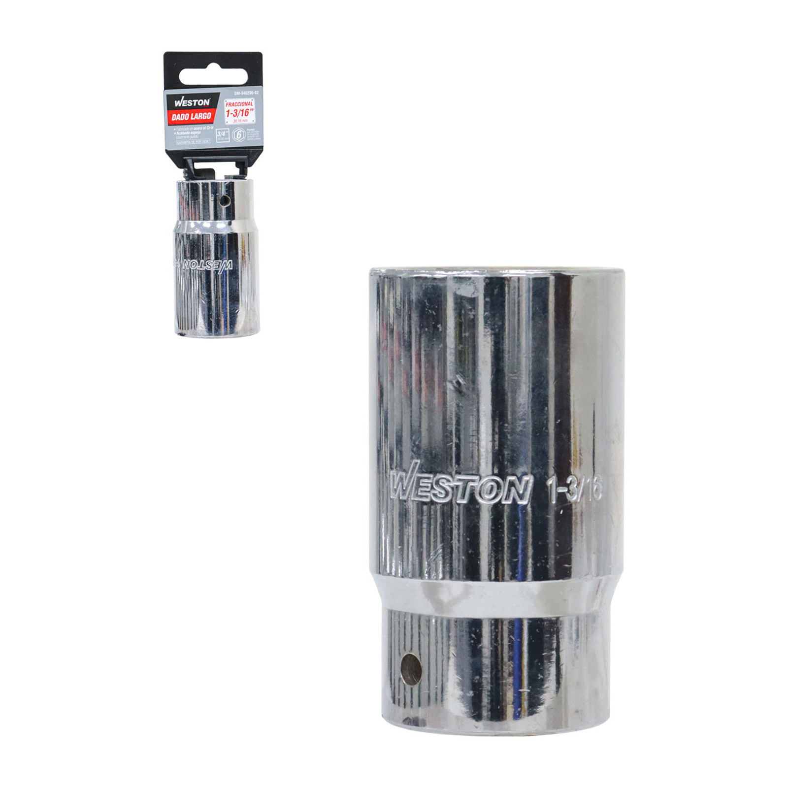 Dado Largo Cuadro 3/4" 6 Puntas 1-3/16" Weston