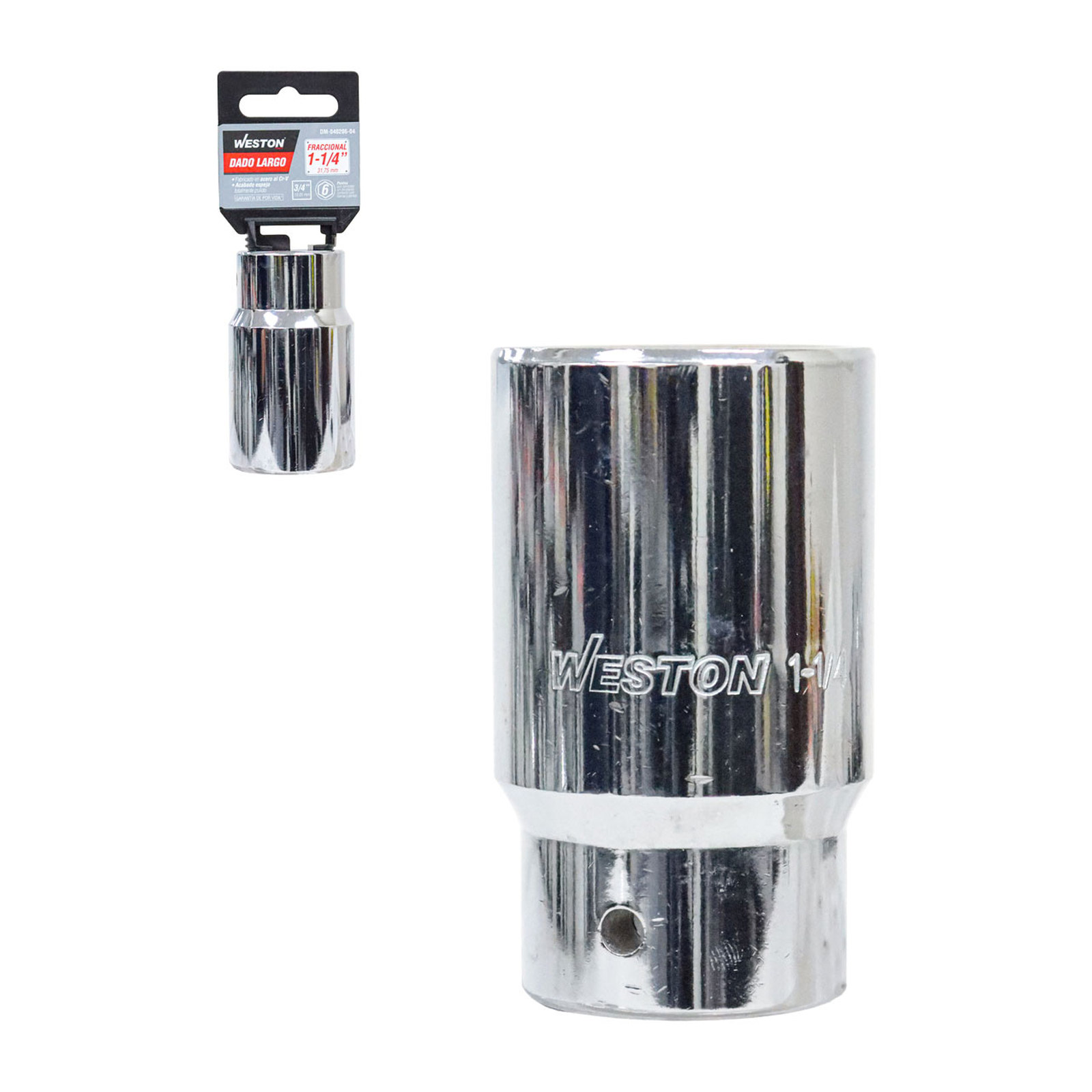 Dado Largo Cuadro 3/4" 6 Puntas 1-1/4" Weston