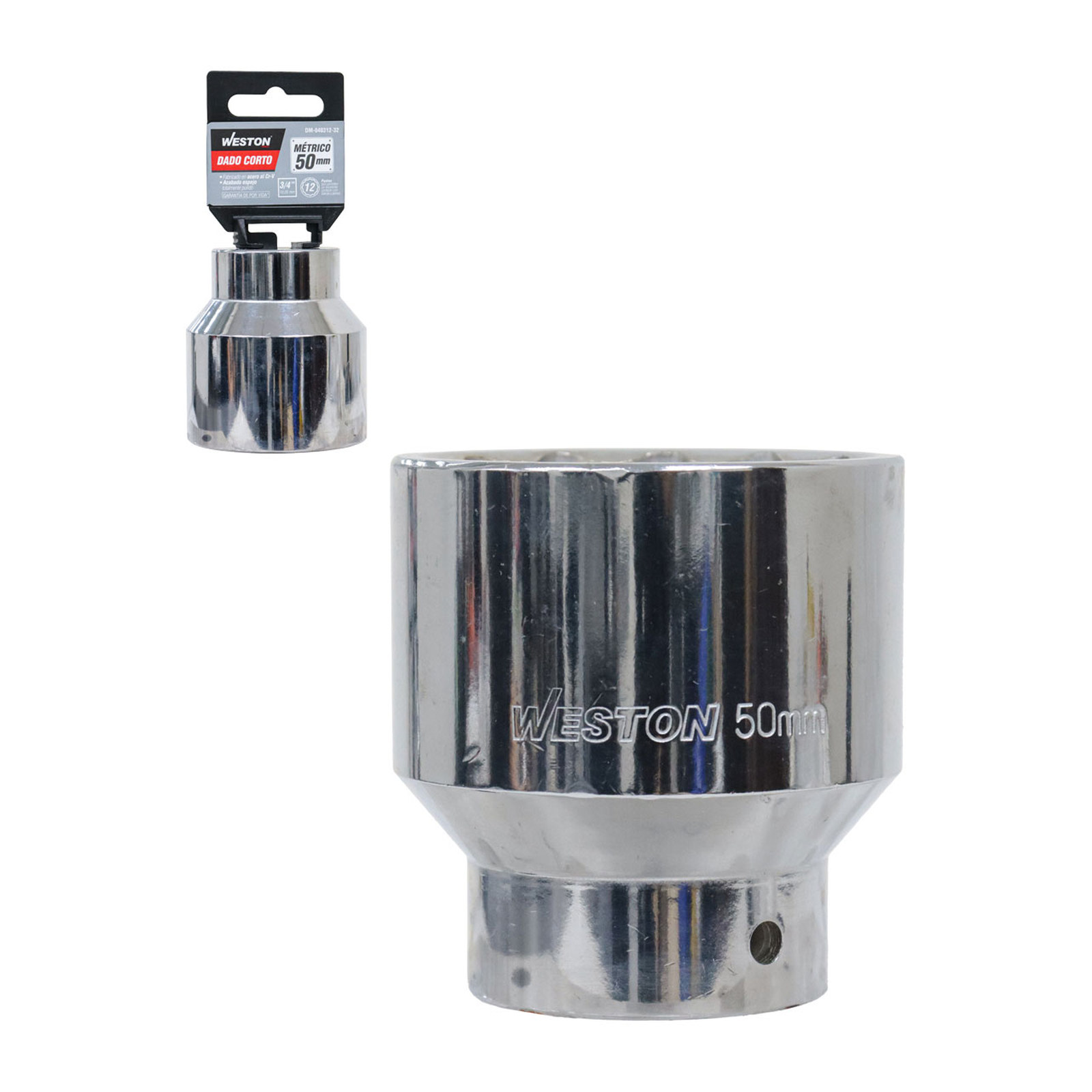 Dado Corto Cuadro 3/4" 12 Puntas 50 mm Weston