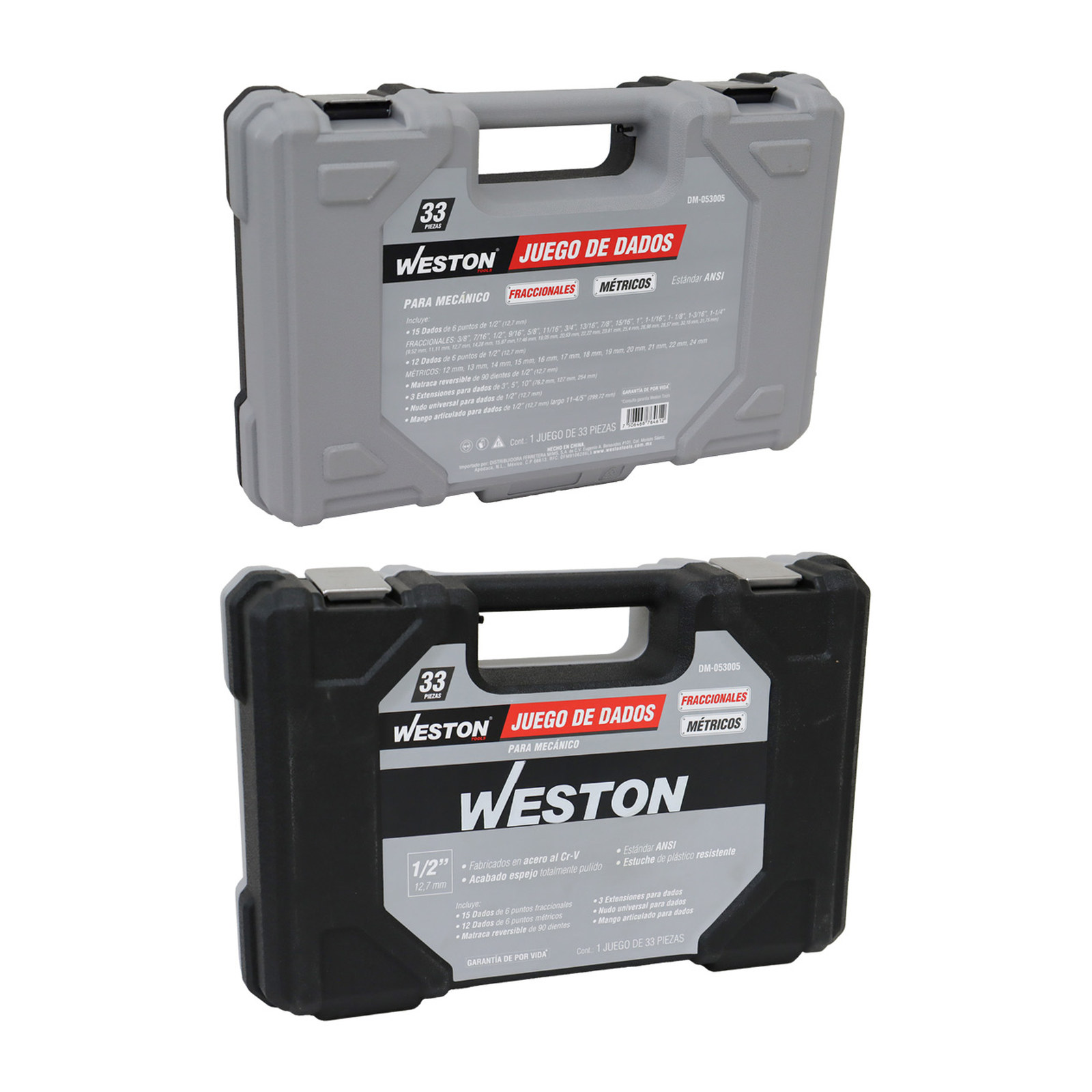 JGO. D/33 DADOS CUADRO 1/2" FRACC. Y METRIC. P/MECANICO - Imagen 4