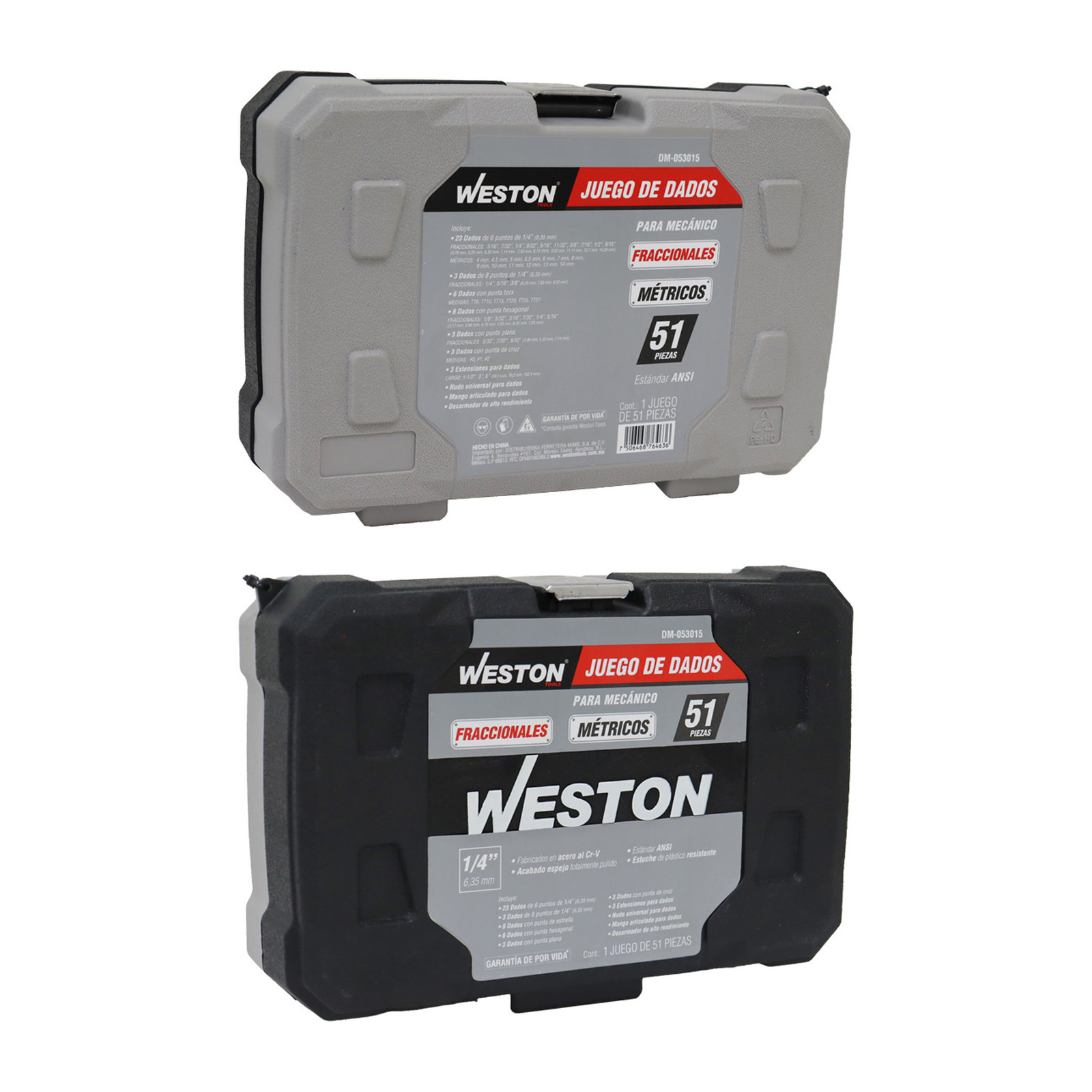 JGO. D/51 DADOS CUADRO 1/4" FRACC. Y METRIC. P/MECANICO - Imagen 4