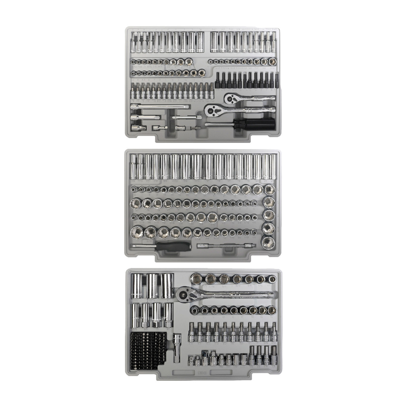 JGO. D/497 HERRAMIENTAS CUADRO 1/4", 3/8" Y 1/2" FRACC. Y METRIC. P/MECANICO - Imagen 2
