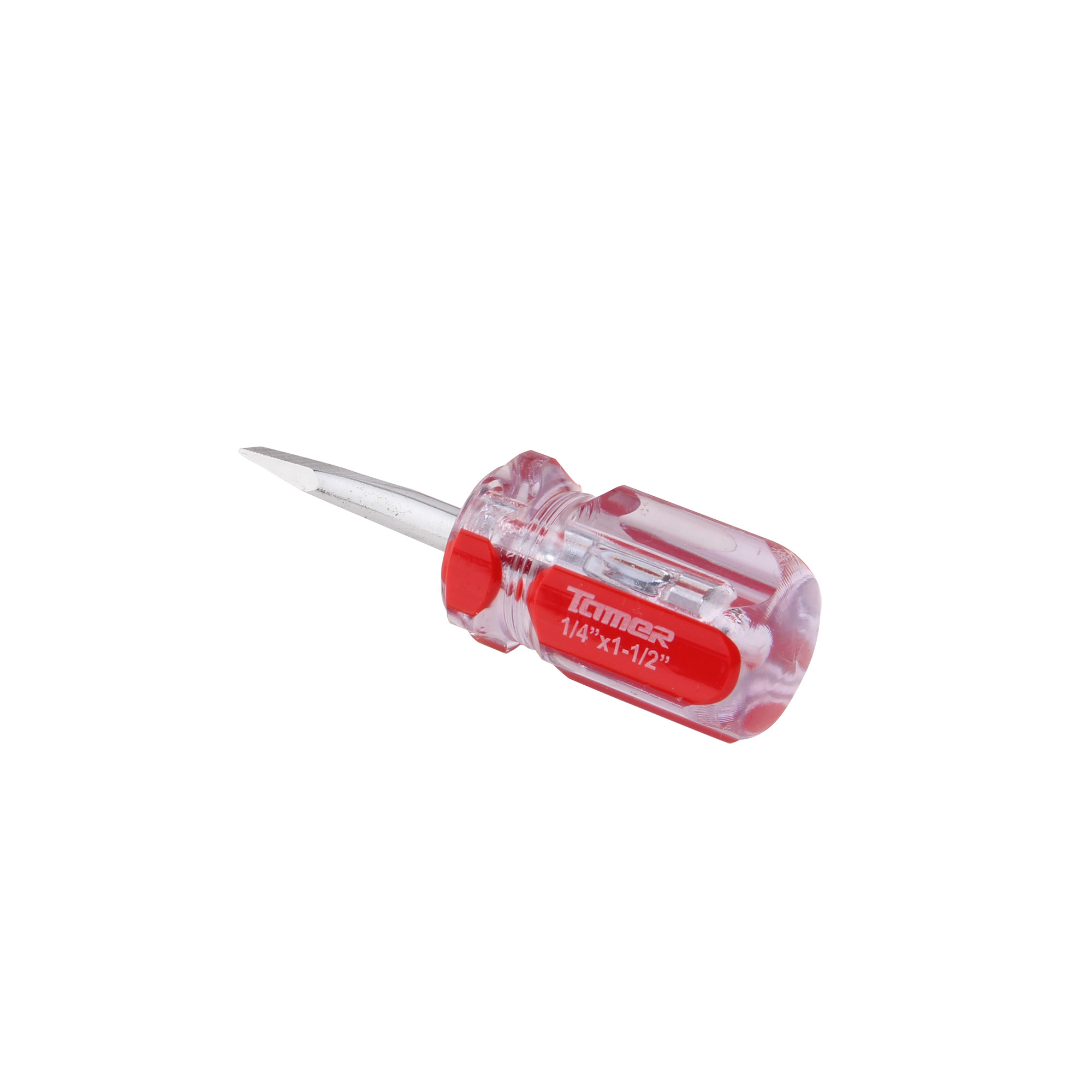 TAMER DP-14112 Desarmador plano 1/4" x 1-1/2", barra acero cromado, mango PVC - Imagen 3