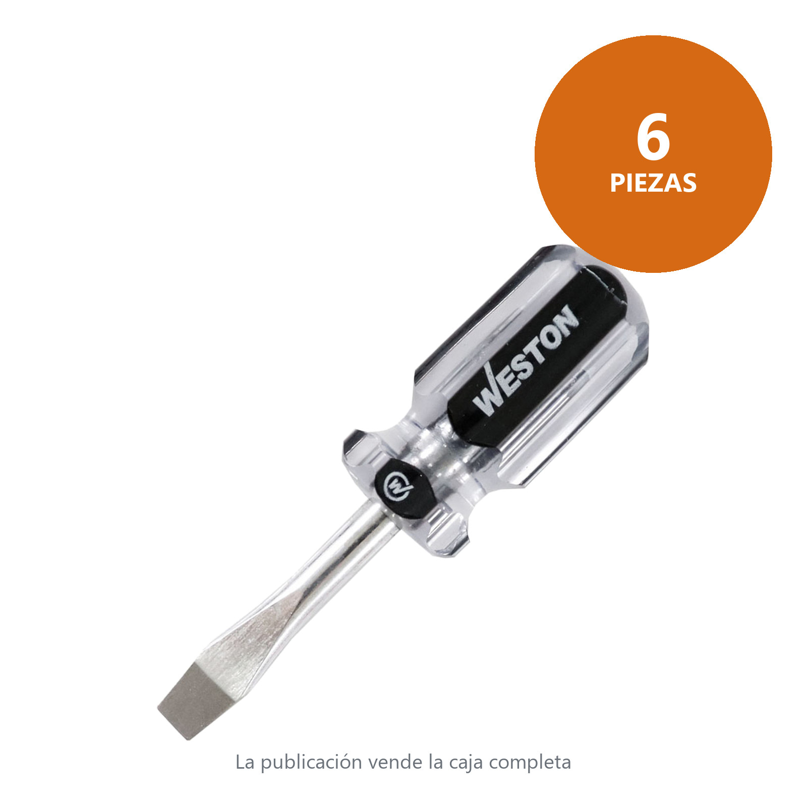 DESARMADOR TIPO TROMPO PLANO 1/4 X 1-1/2" MANGO PVC ASME-B107.600 (CAJA C/6 PZAS - PRECIO X PIEZA) - Imagen 2