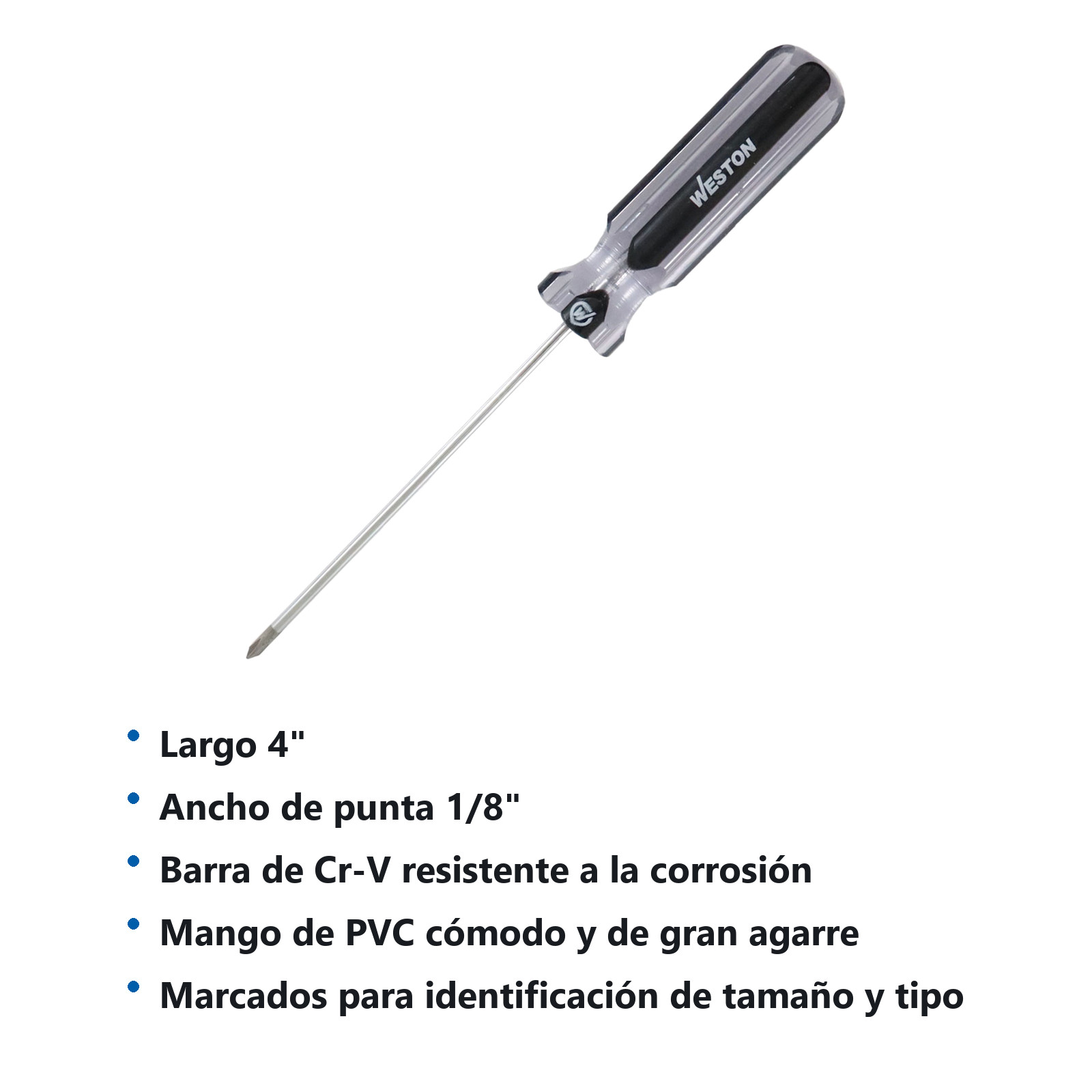 DESARMADOR PHILLIPS 1/8 X 4" MANGO PVC ASME-B107.600 (CAJA C/6 PZAS - PRECIO X PIEZA) - Imagen 3
