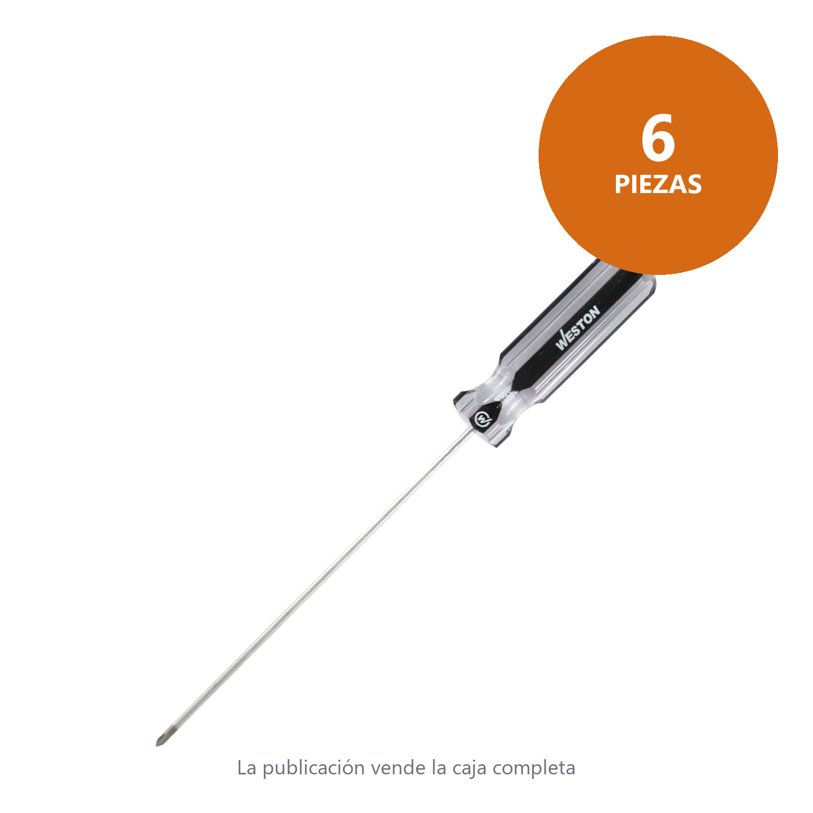 DESARMADOR PHILLIPS 1/8 X 6" MANGO PVC ASME-B107.600 (CAJA C/6 PZAS - PRECIO X PIEZA) - Imagen 2
