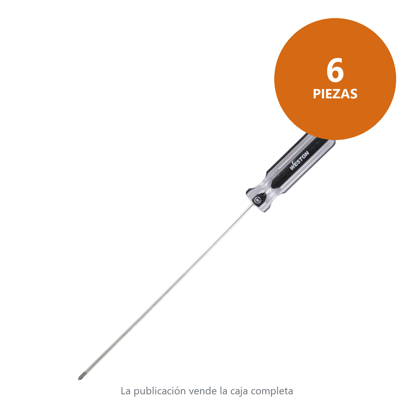 DESARMADOR PHILLIPS 1/8 X 8" MANGO PVC ASME-B107.600 (CAJA C/6 PZAS - PRECIO X PIEZA) - Imagen 2