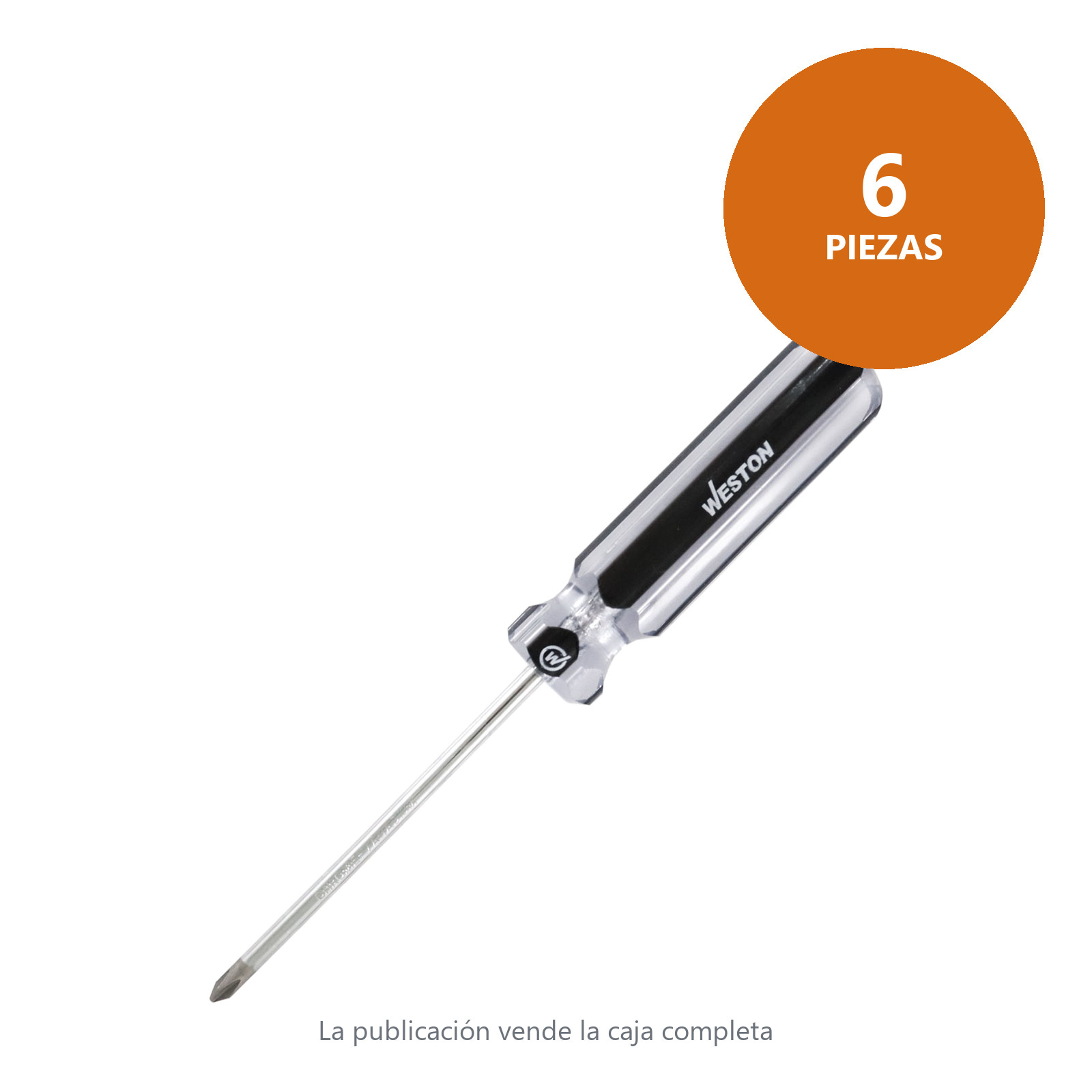 DESARMADOR PHILLIPS 3/16 X 4" MANGO PVC ASME-B107.600 (CAJA C/6 PZAS - PRECIO X PIEZA) - Imagen 2