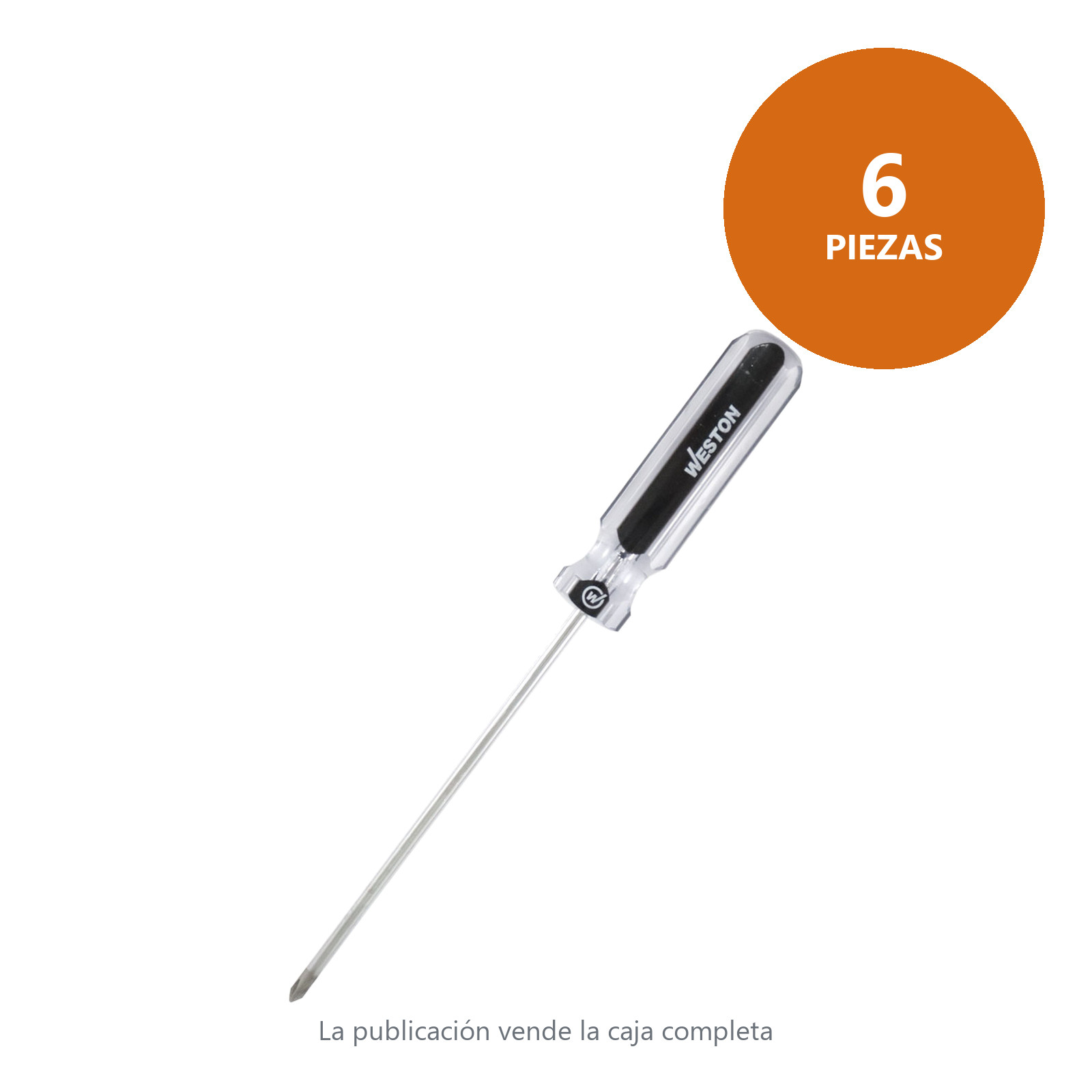 DESARMADOR PHILLIPS 3/16 X 6" MANGO PVC ASME-B107.600 (CAJA C/6 PZAS - PRECIO X PIEZA) - Imagen 2