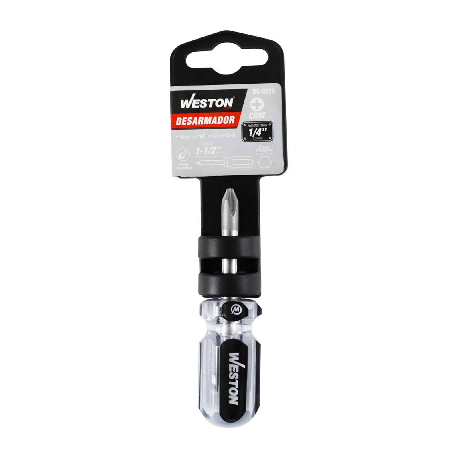 DESARMADOR T/TROMPO PHILLIPS 1/4 X 1-1/2" MANGO PVC ASME-B107.600 (CAJA C/6 PZAS - PRECIO X PIEZA) - Imagen 3