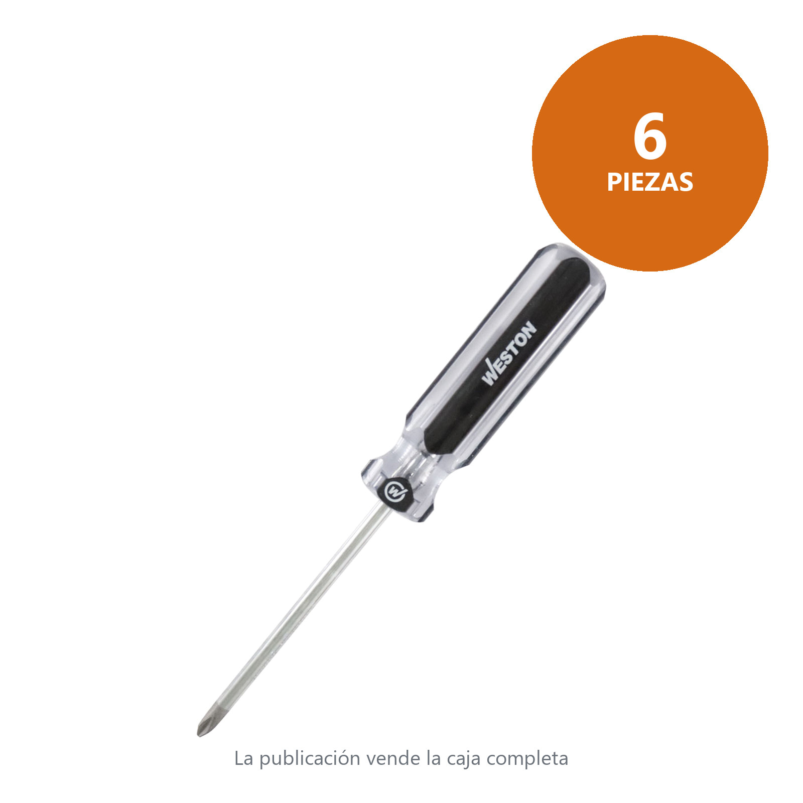 DESARMADOR PHILLIPS 1/4 X 4" MANGO PVC ASME-B107.600 (CAJA C/6 PZAS - PRECIO X PIEZA) - Imagen 2