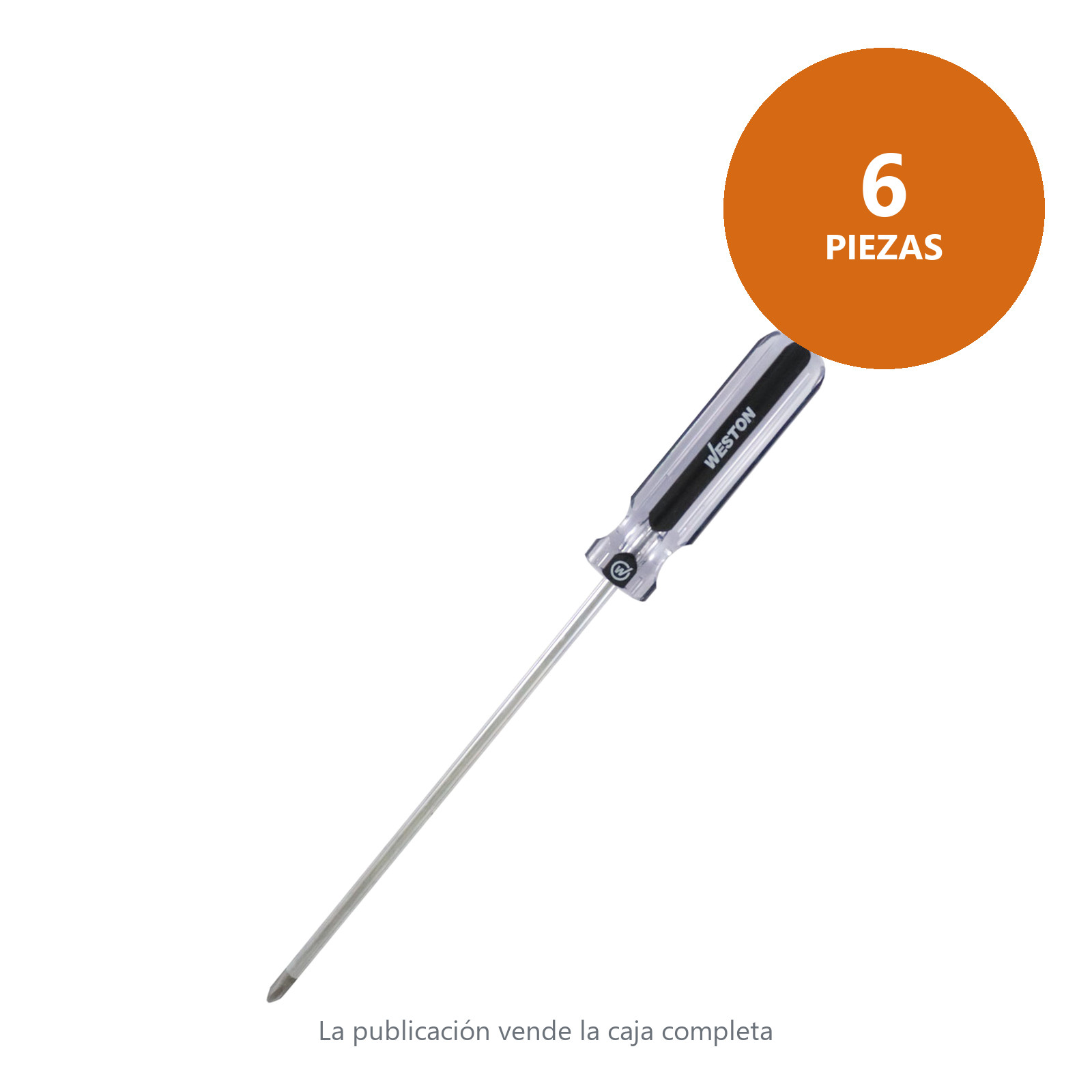 DESARMADOR PHILLIPS 1/4 X 8" MANGO PVC ASME-B107.600 (CAJA C/6 PZAS - PRECIO X PIEZA) - Imagen 2