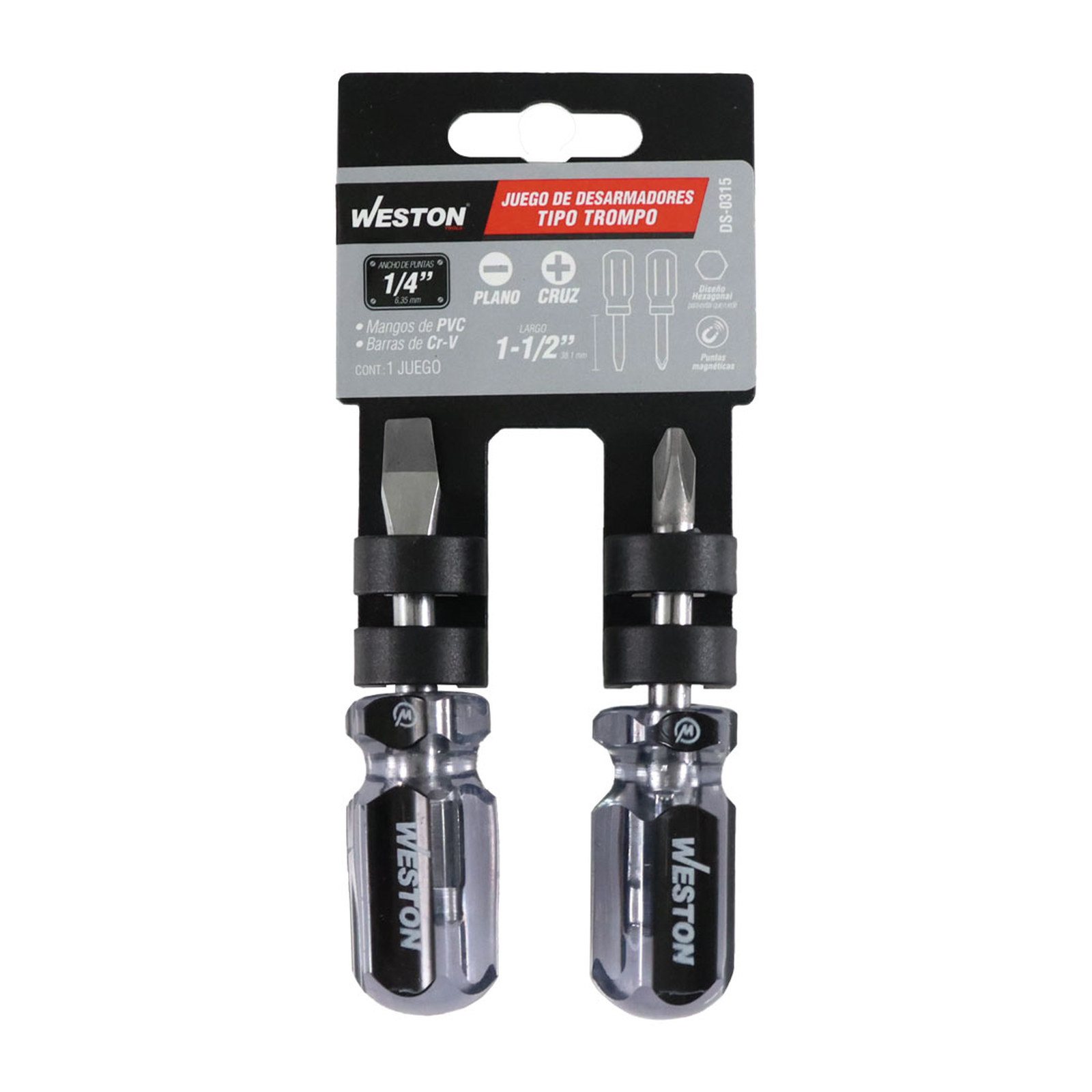 JGO D/2 DESARMADORES T/TROMPO MANGO PVC ASME-B107.600 (CAJA C/6 JUEGOS - PRECIO X JUEGO - Imagen 3