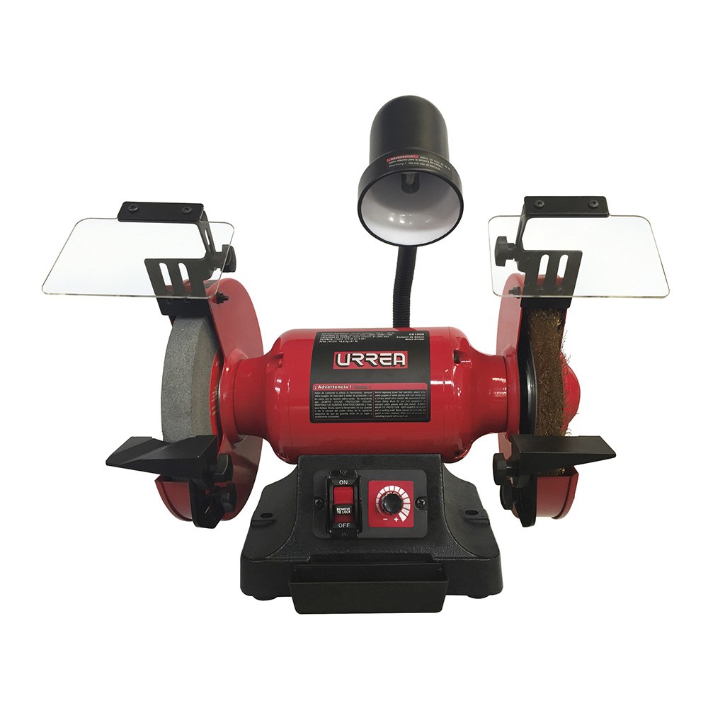 Esmeril de banco con base de acero 8" 3/4 HP 570 W 120 V, 3400 RPM Urrea