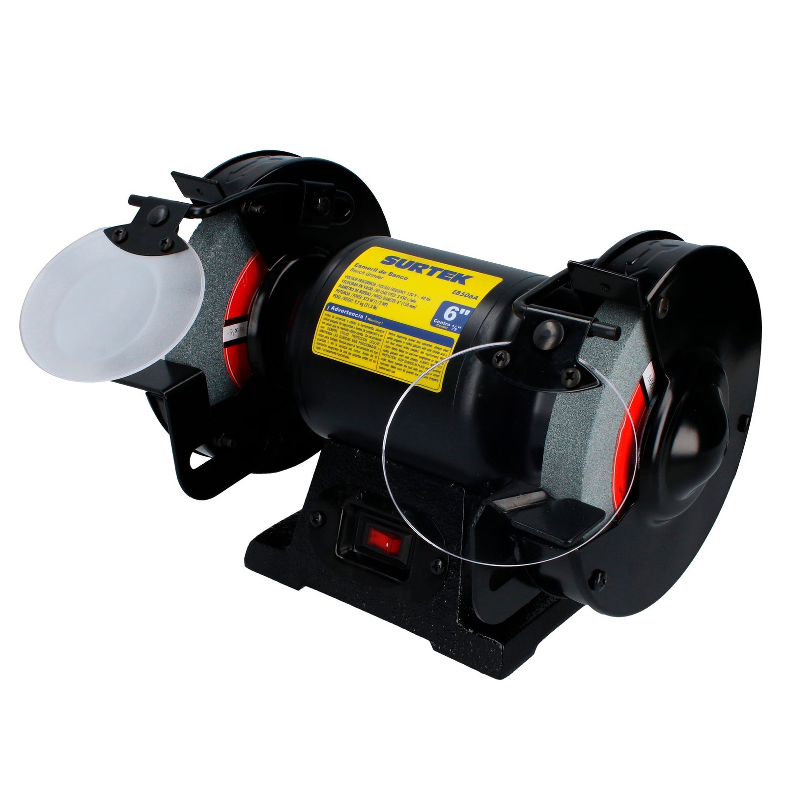 Esmeril de banco motor silencioso de inducción 6" 1/2 HP 343 W 120 V, 3450 RPM Surtek - Imagen 2