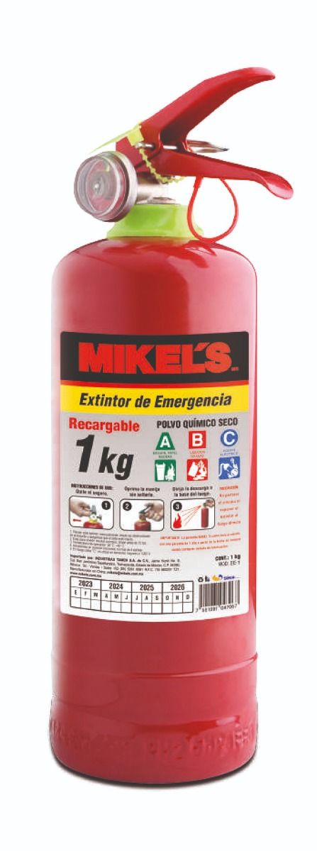 MIKELS EE-1 Extintor de emergencia recargable (1 kg)