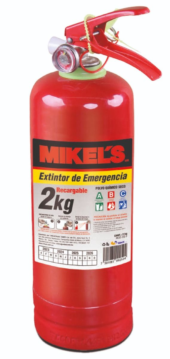 MIKELS EE-2 Extintor de emergencia recargable (2 kgs)