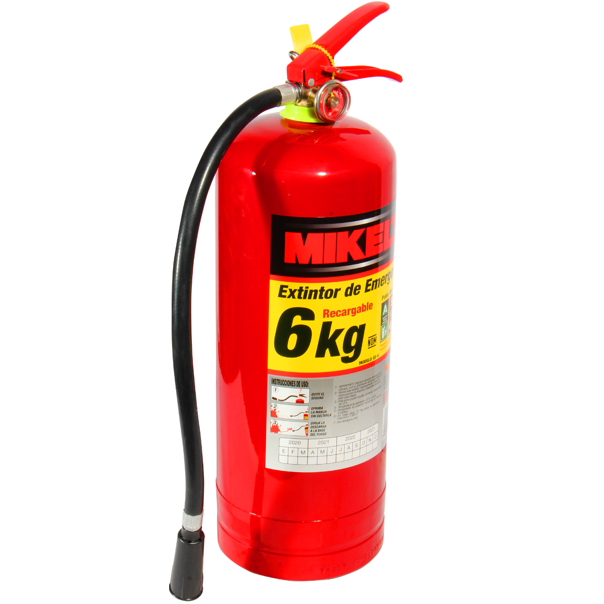 MIKELS EE-6 Extintor de emergencia recargable  (6 kgs) - Imagen 2