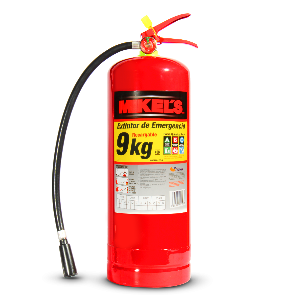 MIKELS EE-9 Extintor de emergencia recargable  (9 kgs)