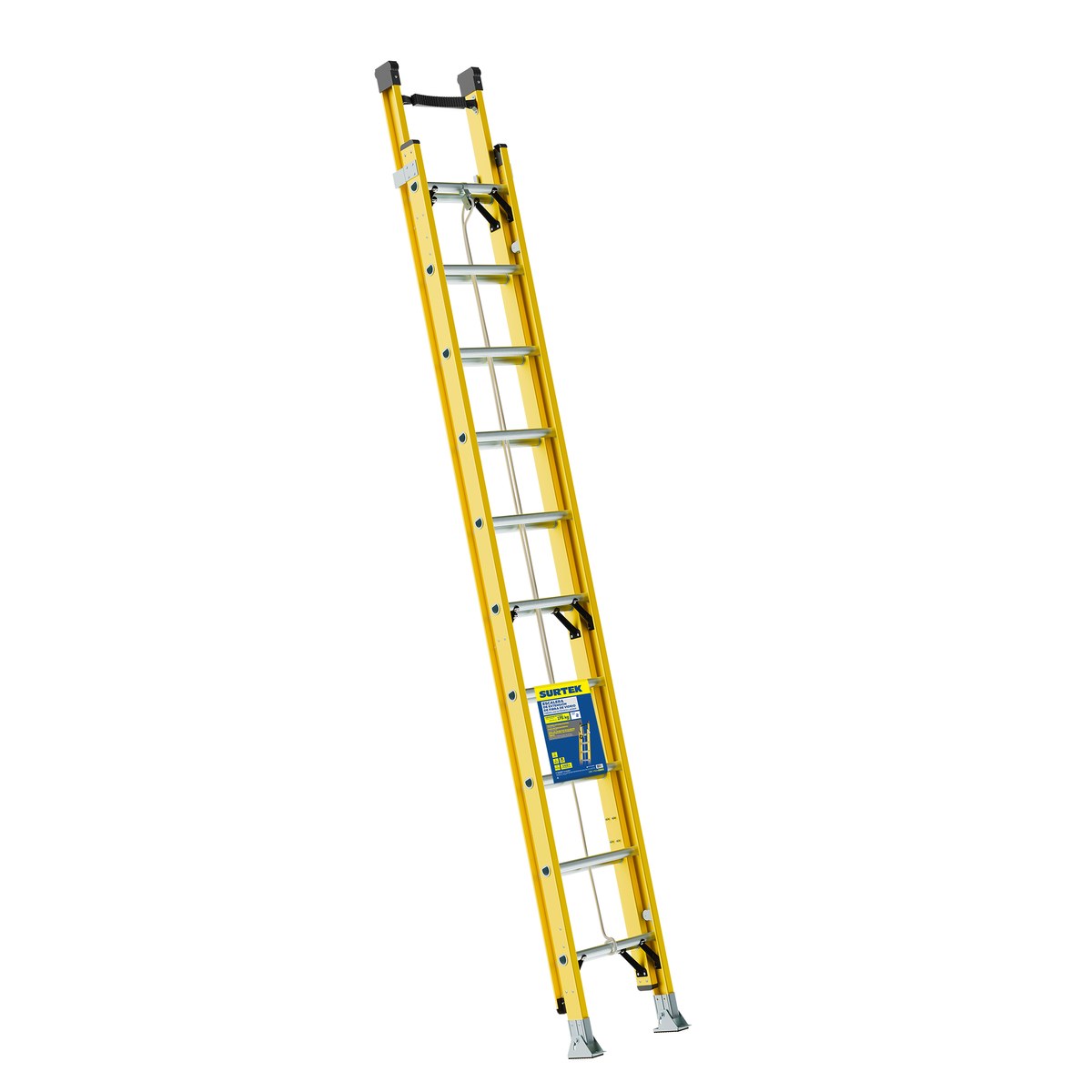 Escalera de extensión tipo II de fibra de vidrio con 20 peldaños Surtek - Imagen 2