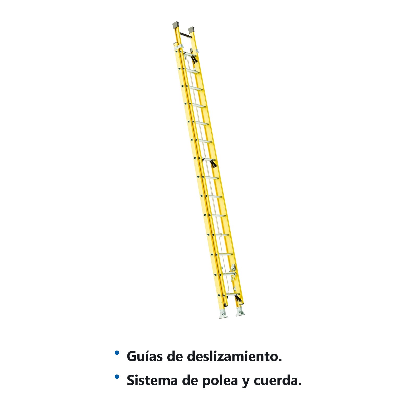 Escalera de extensión tipo II de fibra de vidrio con 28 peldaños Surtek - Imagen 2
