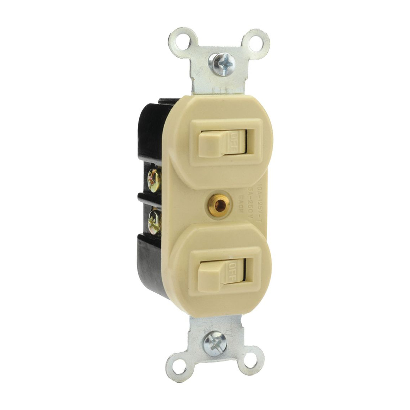 Apagador Doble Marfil 15A 127V Argos