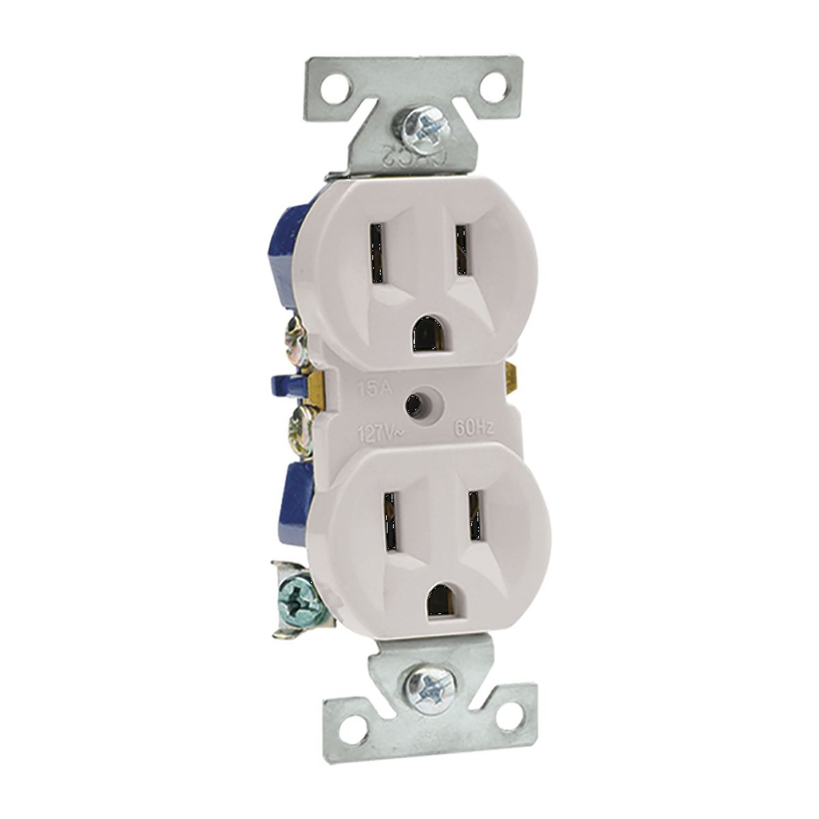 Contacto Doble Aterrizado Blanco 15A 127V ARGOS