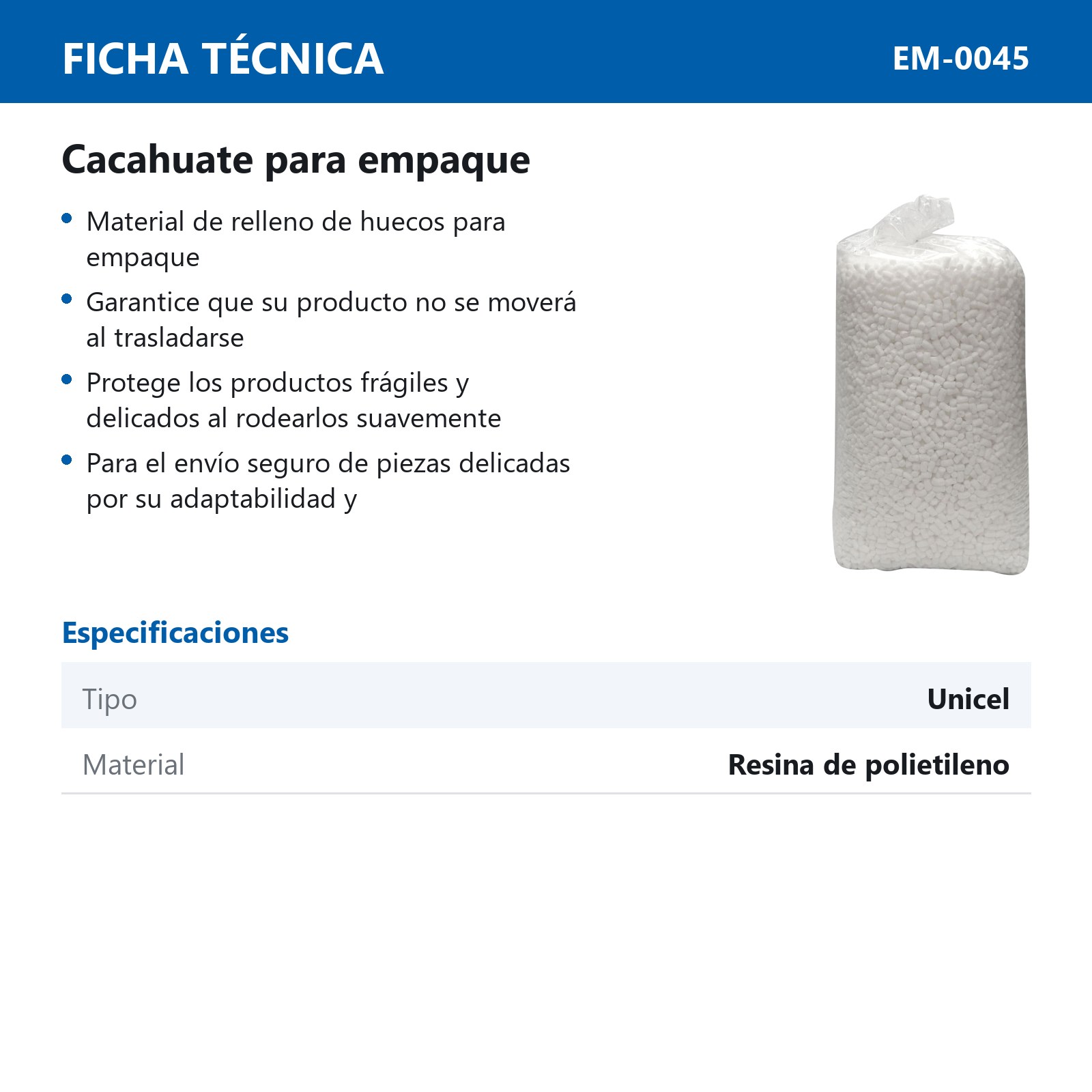 BOLSA CACAHUATE UNICEL BOLSA DE 3 KG. - Imagen 2