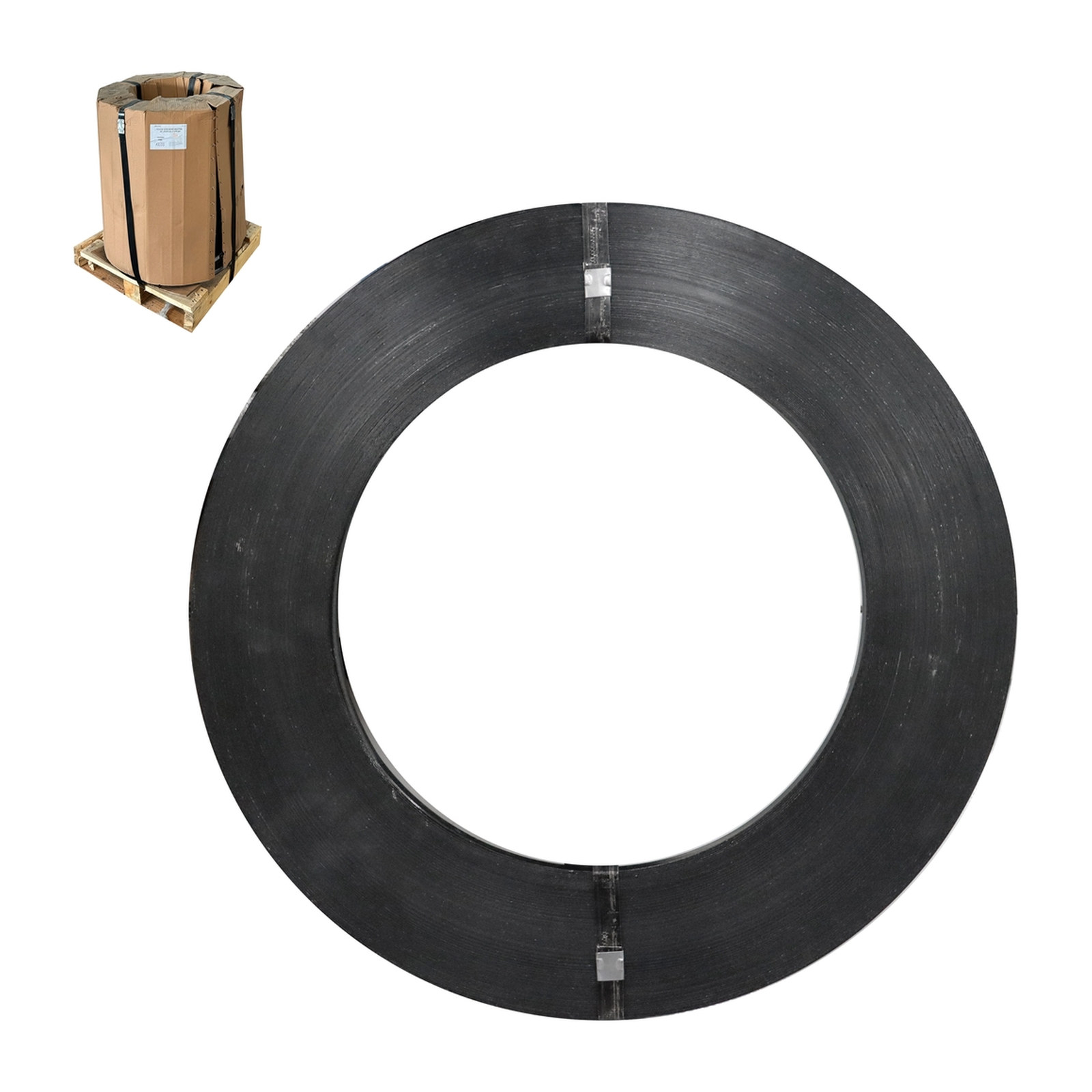 FLEJE DE ACERO NEGRO INDUSTRIAL 3/4" X 0.031" X 210 m PAVONADO APROX. ROLLO DE 32KG