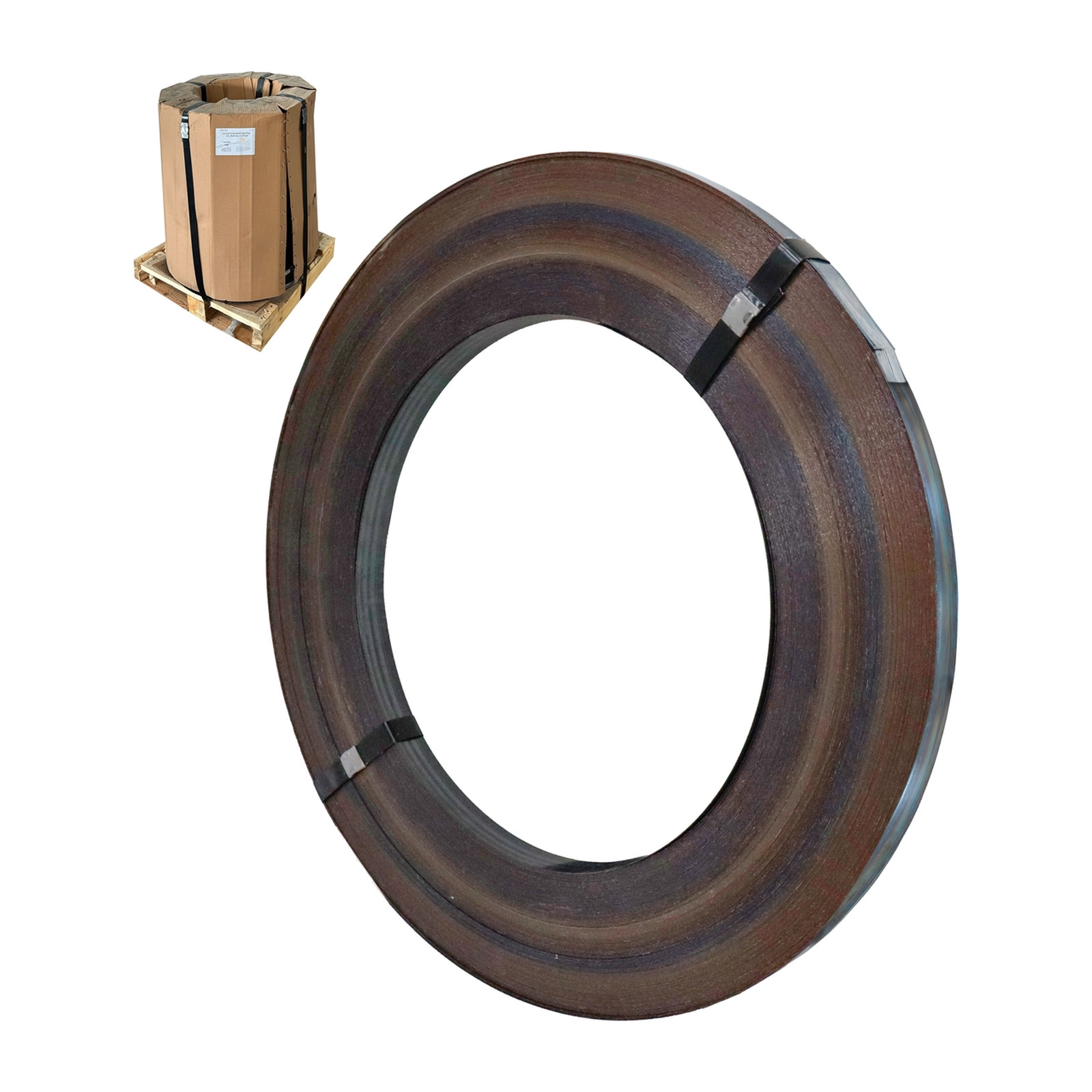 FLEJE DE ACERO ENCERADO AZUL INDUSTRIAL 1-1/4" X 0.031" X 225 m APROX. ROLLO DE 45KG