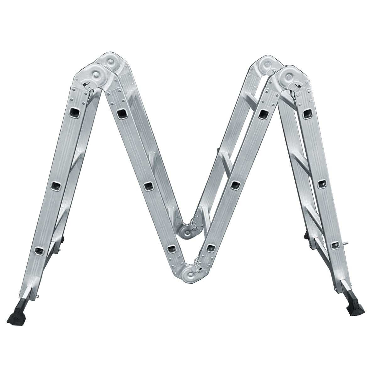Escalera multiposiciones tipo III de aluminio con 12 peldaños Surtek - Imagen 2