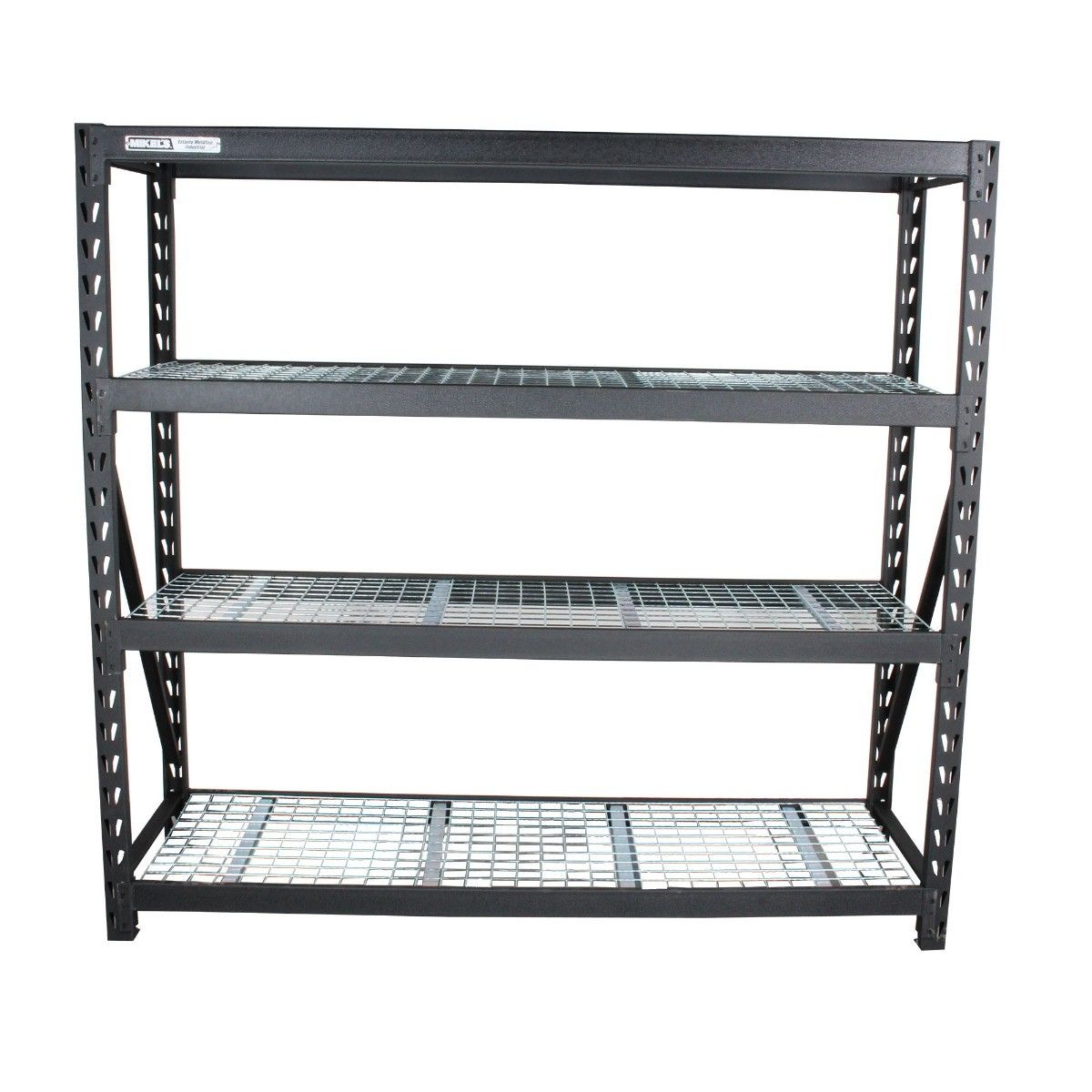 MIKELS EMI-7724 Estante para almacenaje metálico  industrial (77”x24”) 4 repisas (2,500 kgs) - Imagen 2