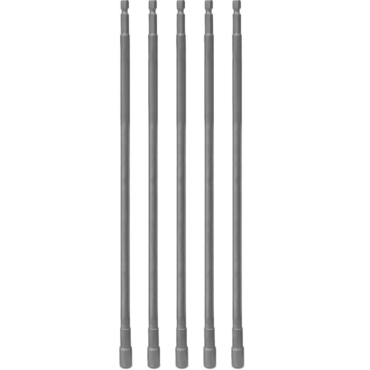 MIKELS EMT-1412 Extension Magnetica De 12" Para Tuercas 1/4" 5 Piezas