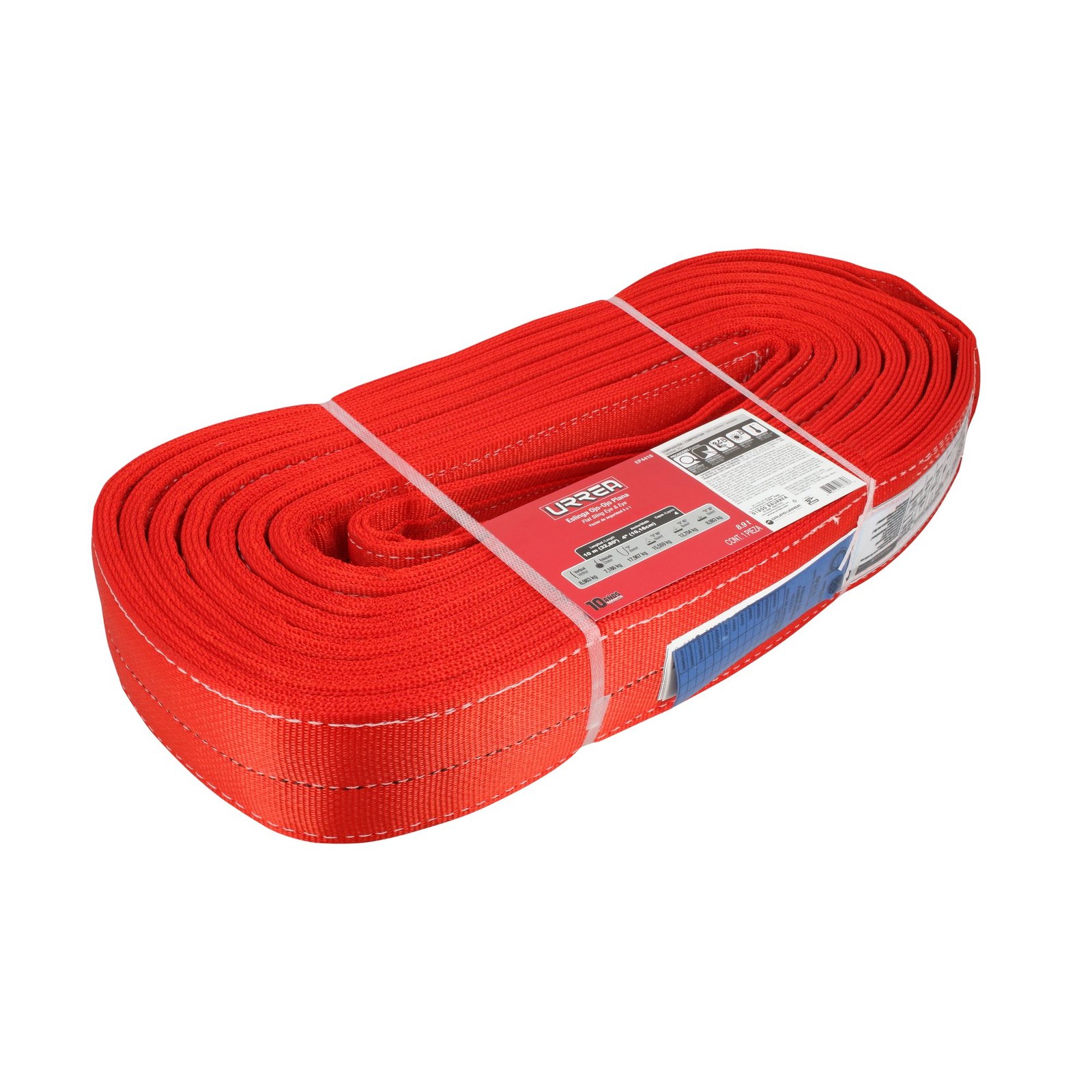 Eslinga de poliéster plana tipo ojo-ojo reforzada 4" x 10 m, 4 capas Urrea - Imagen 2