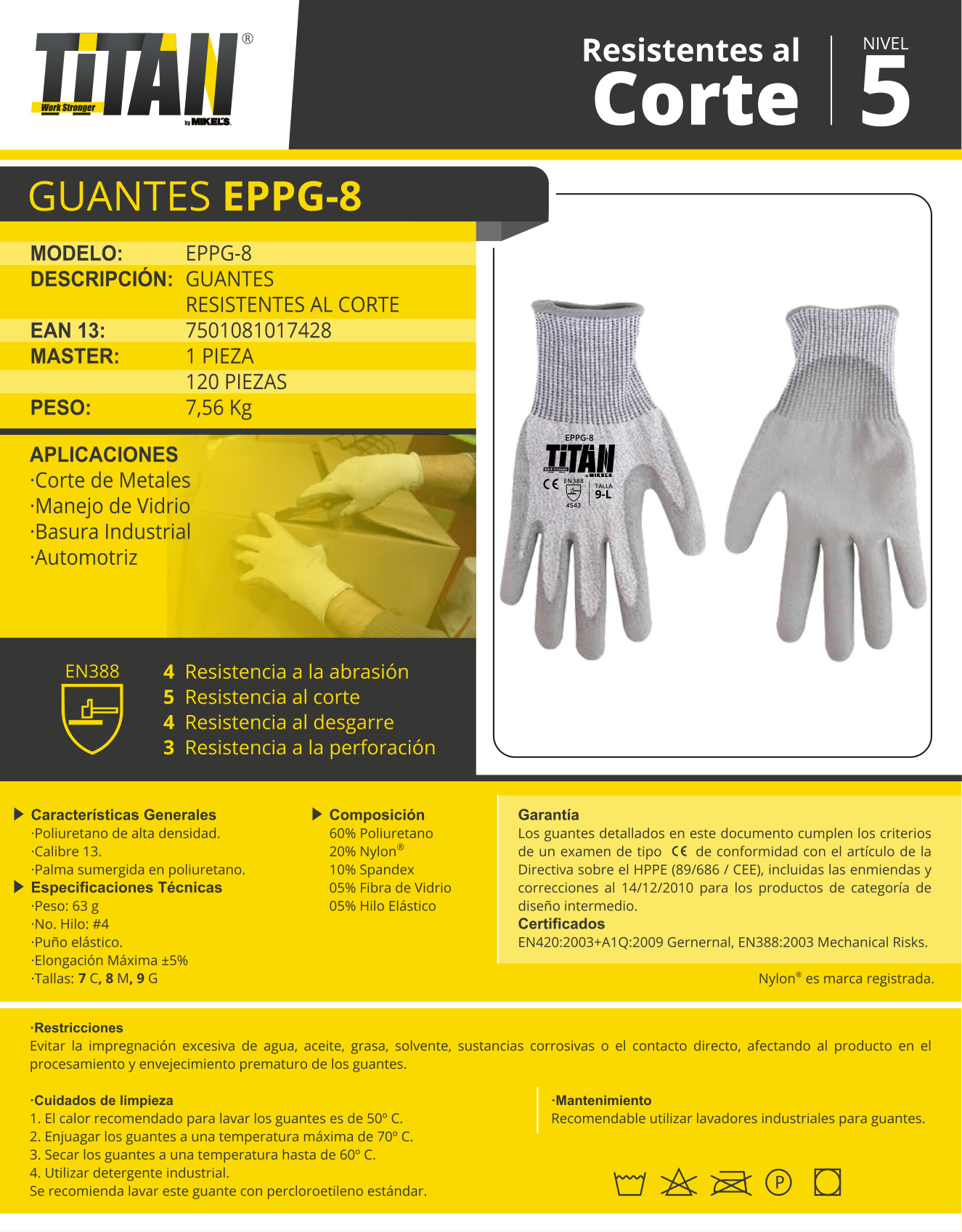TITAN EPPG-8GC Guante de polietileno de alto desempeño - Imagen 4