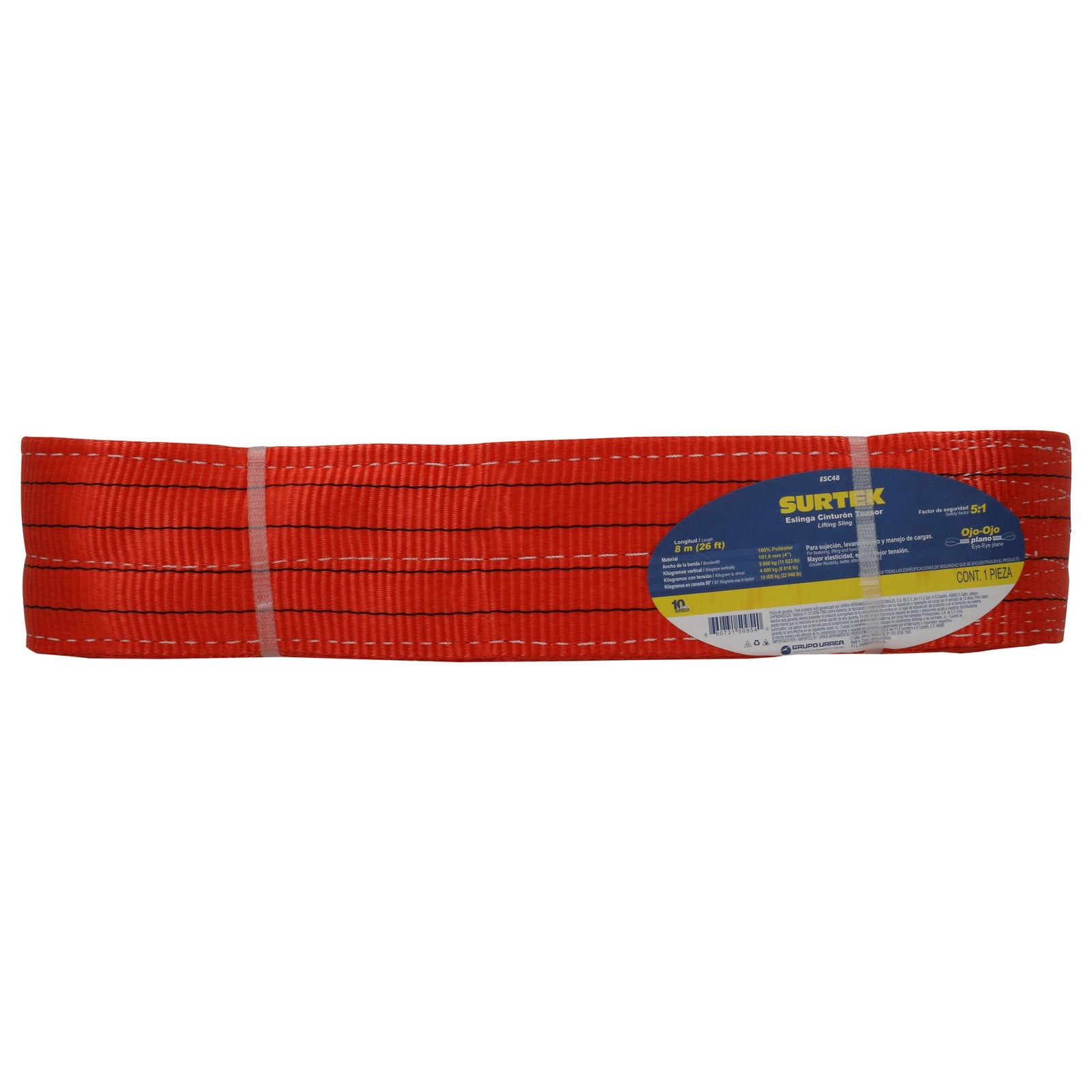 Eslinga de poliéster plana tipo ojo-ojo 4" x 8 m Surtek - Imagen 3
