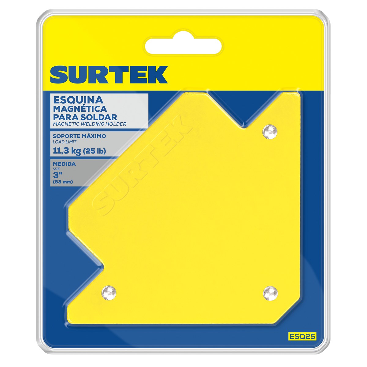Esquina magnética para soldar 3", 25 lb Surtek - Imagen 2