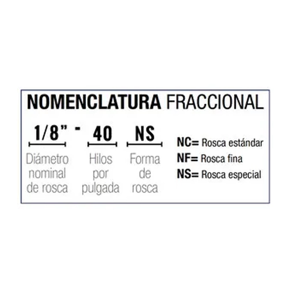 JUEGO 3 MACHUELOS AAC 1/8"-40 NS - Imagen 3