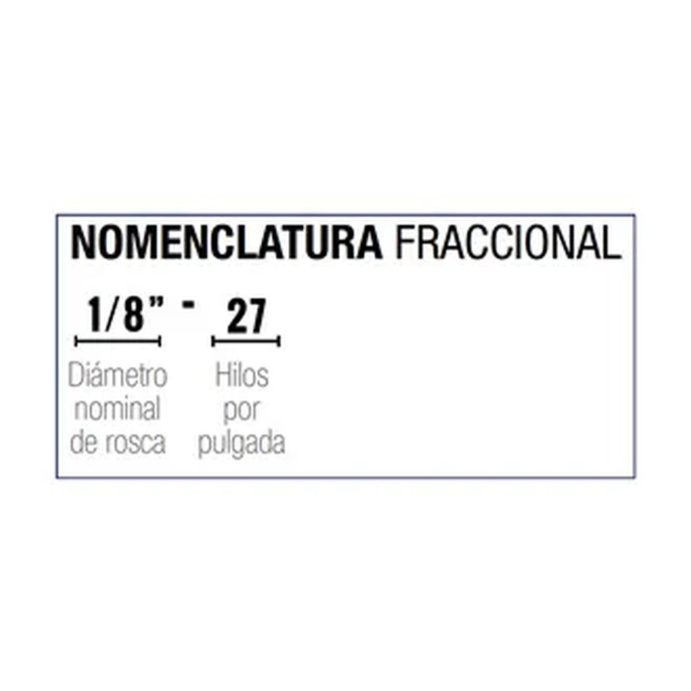 MACHUELO NPT 1/8"-27 AAC - Imagen 4