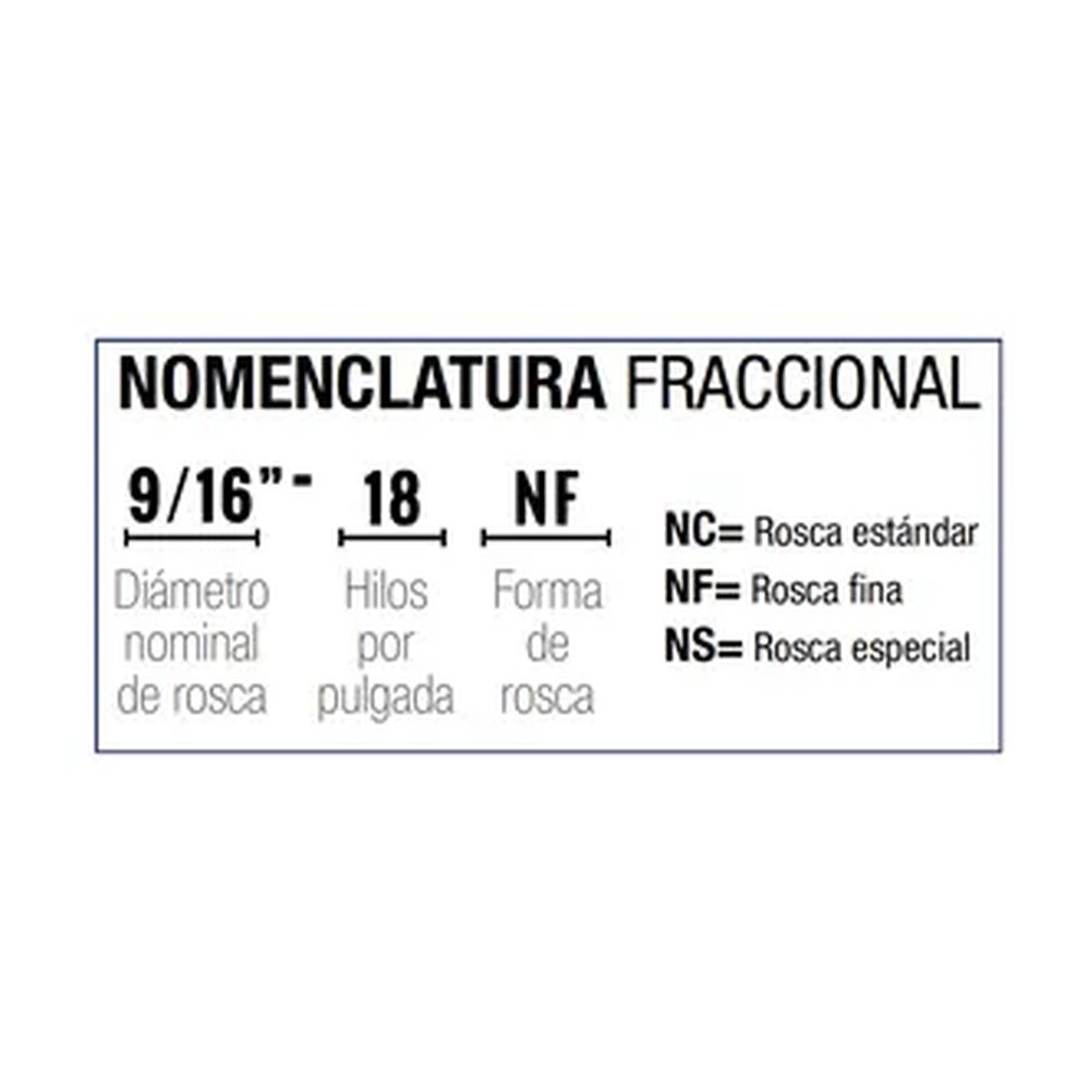 MACHUELO SEMICONICO AAC 9/16"-18 NF - Imagen 3