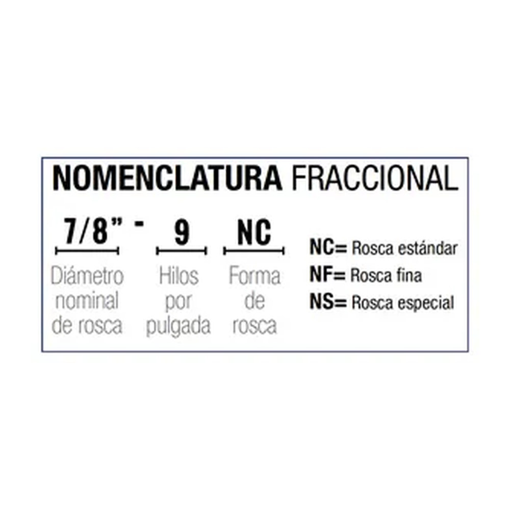 MACHUELO SEMICONICO AAC 7/8"-9 NC - Imagen 2