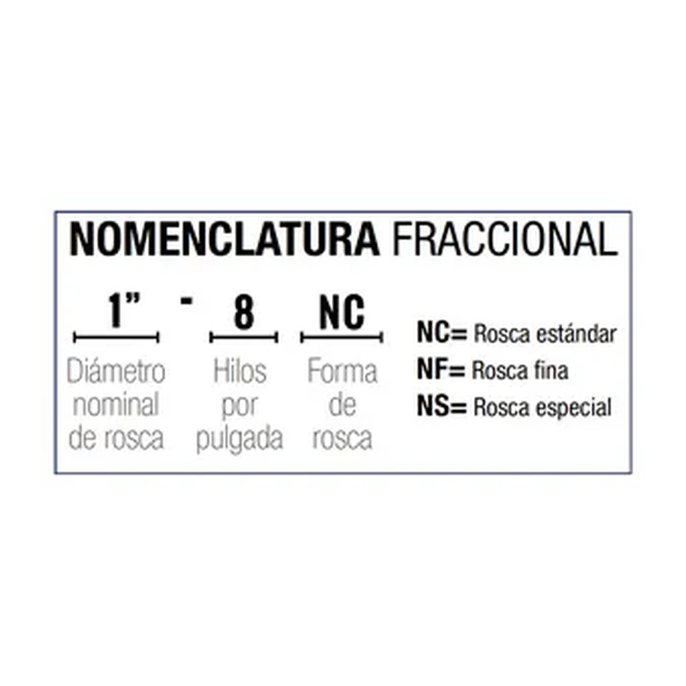 MACHUELO SEMICONICO AAC 1"-8 NC - Imagen 2