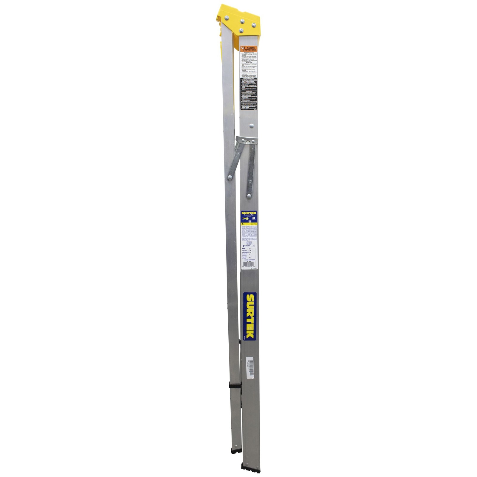 Escalera de tijera tipo III de aluminio y tapa plástica con 4 peldaños Surtek - Imagen 4