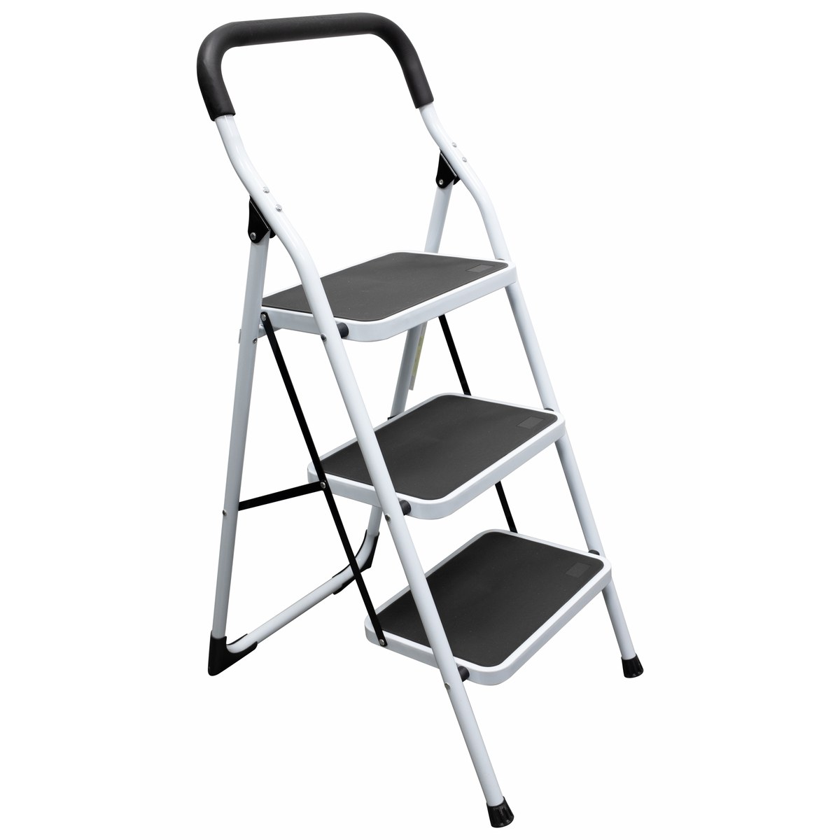 Escalera plegables tipo taburete de acero con 3 peldaños Surtek - Imagen 2
