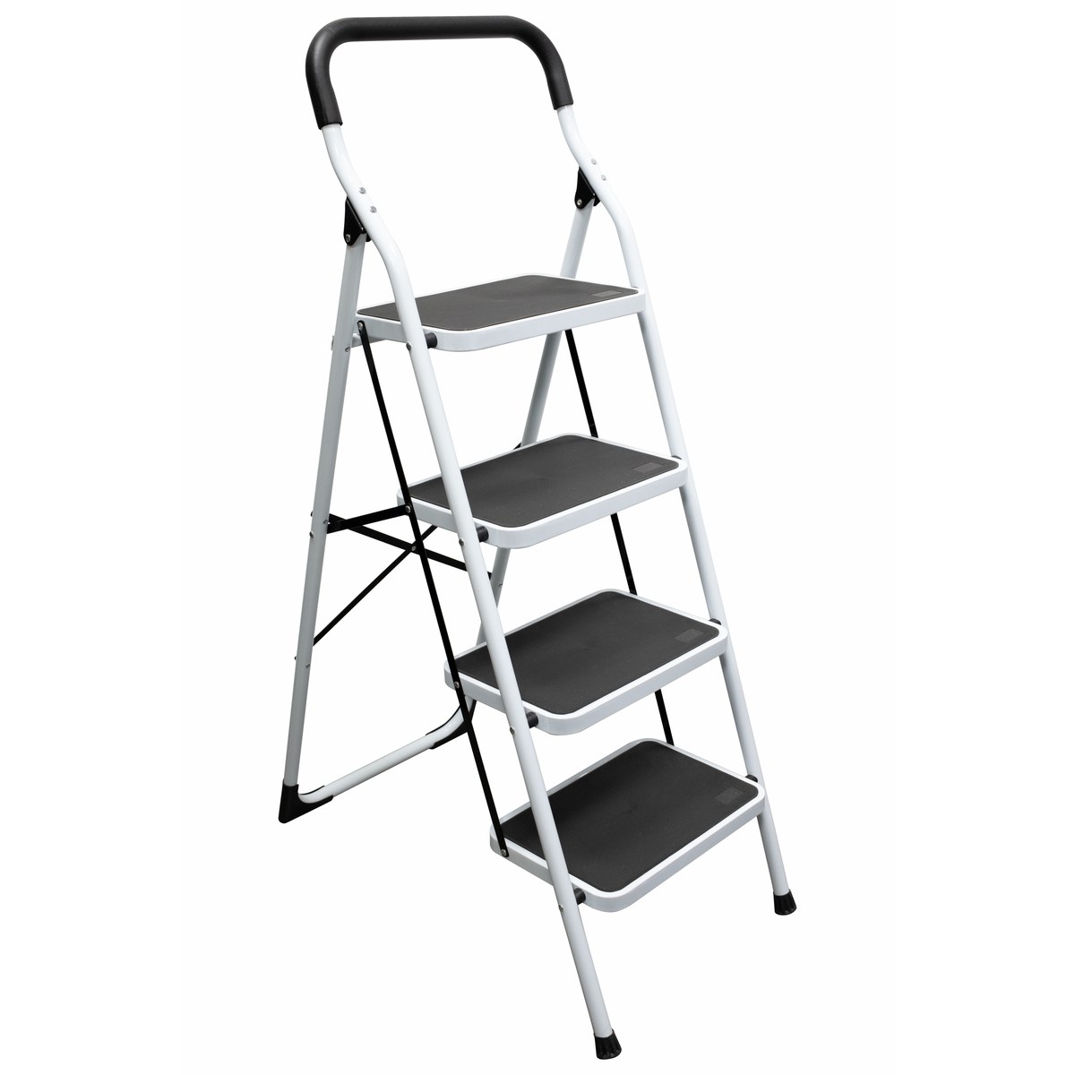 Escalera plegables tipo taburete de acero con 4 peldaños Surtek - Imagen 2