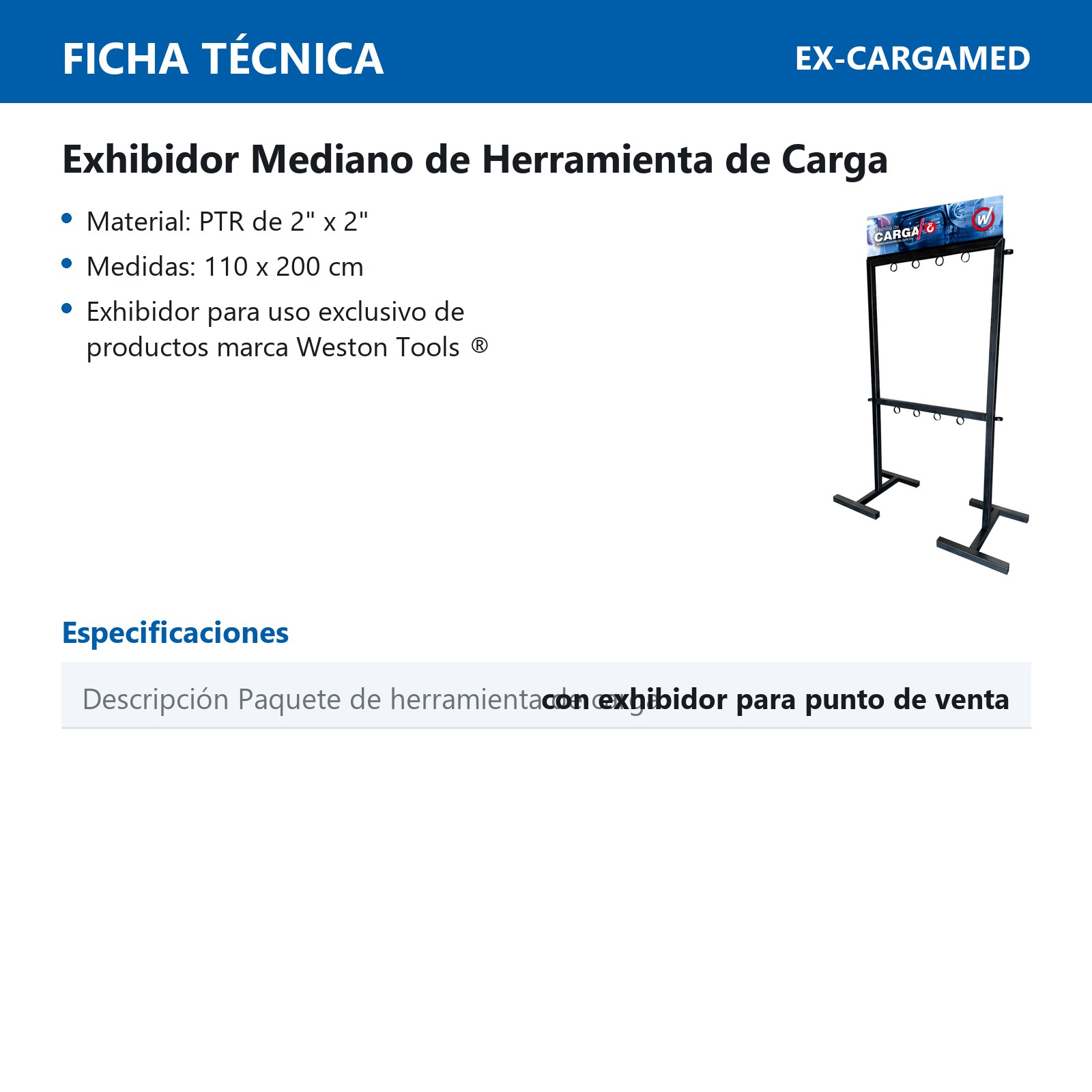EXHIBIDOR DE CARGA MEDIANO EN COMODATO - Imagen 2